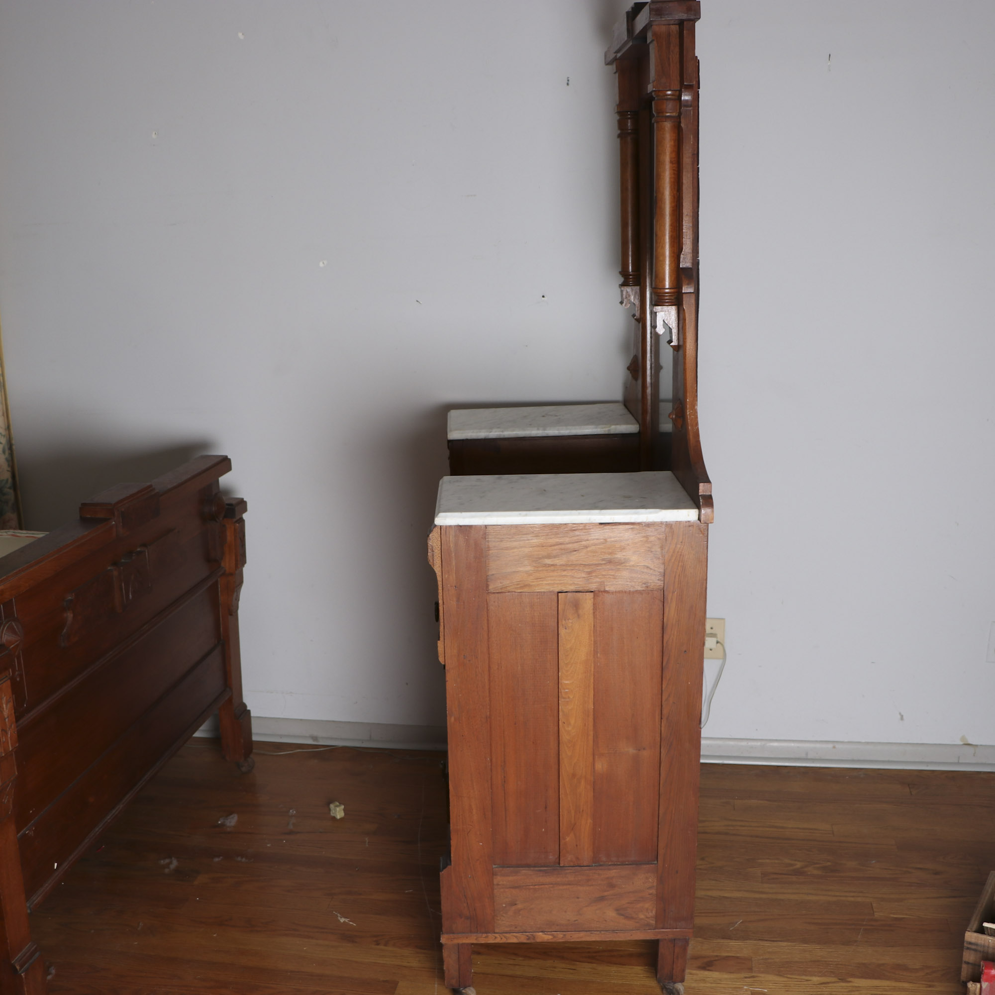 Antique Victorian Walnut Dresser