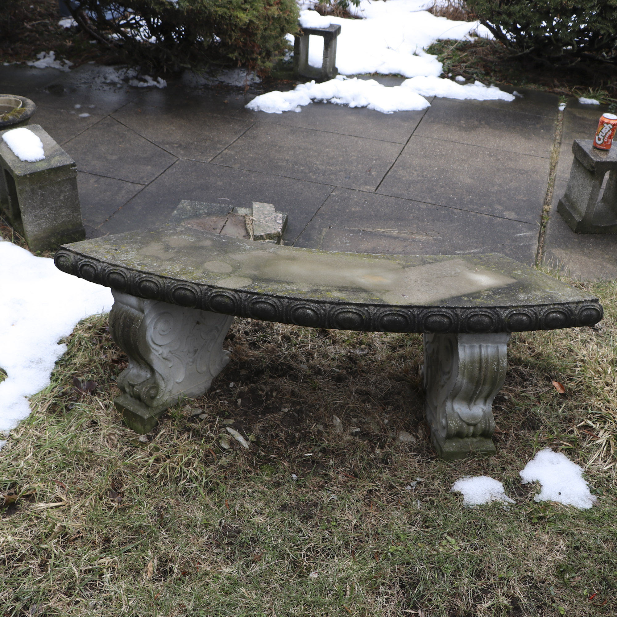 Cast Concrete Garden Bench
