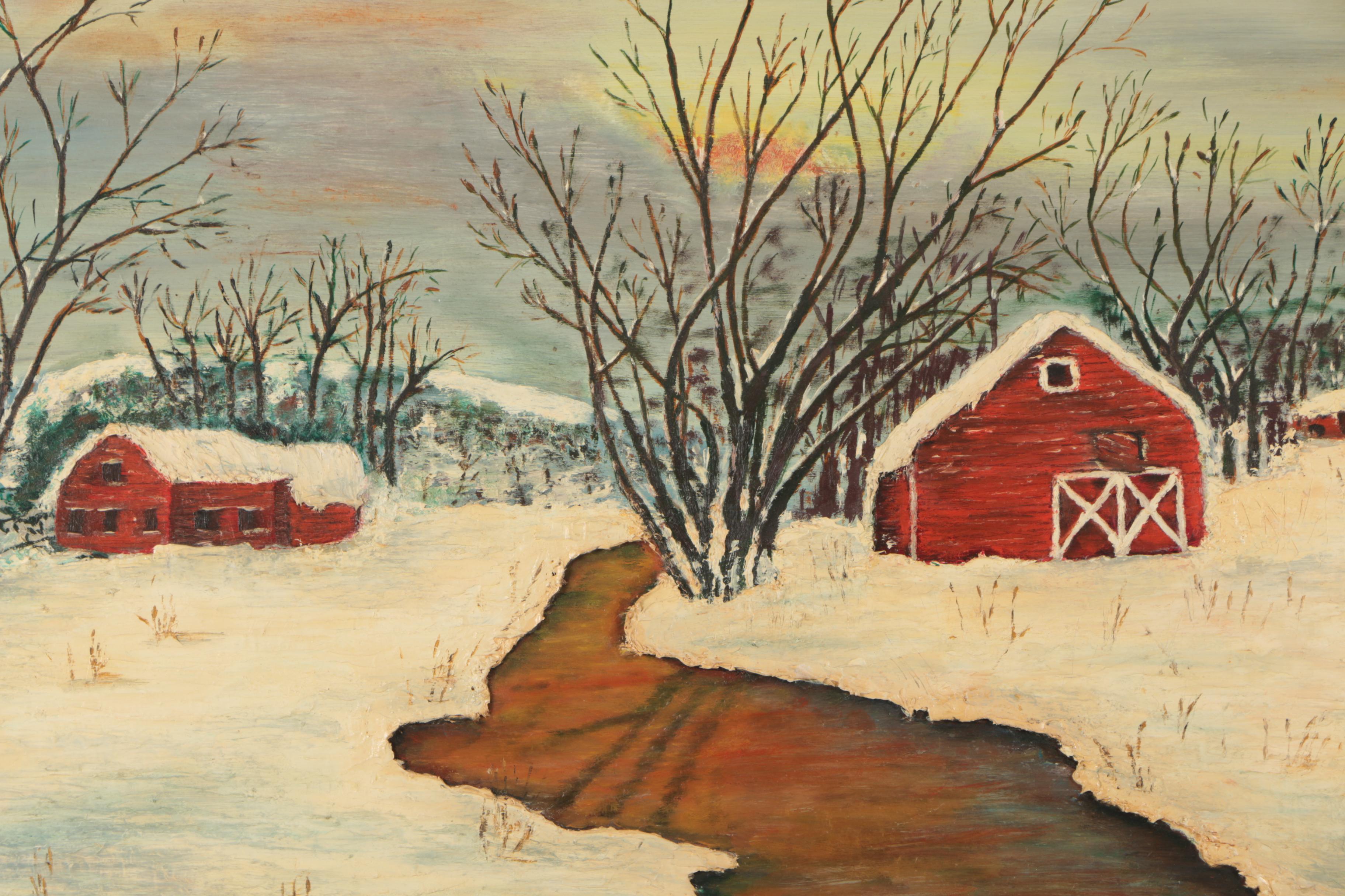 Grace Daley Oil Painting of Farm Landscape