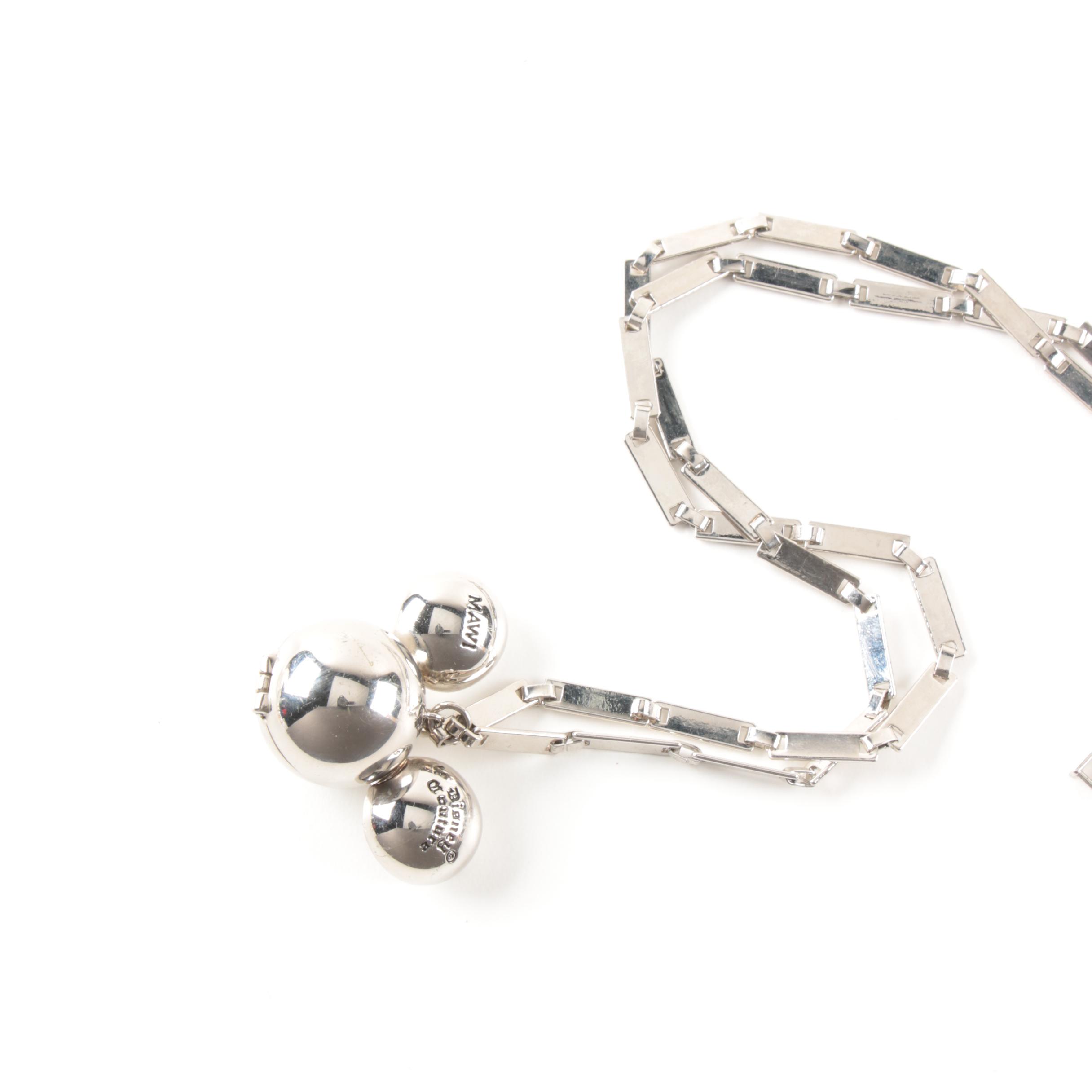 Costume Necklaces Including Disney and Imitation Pearl