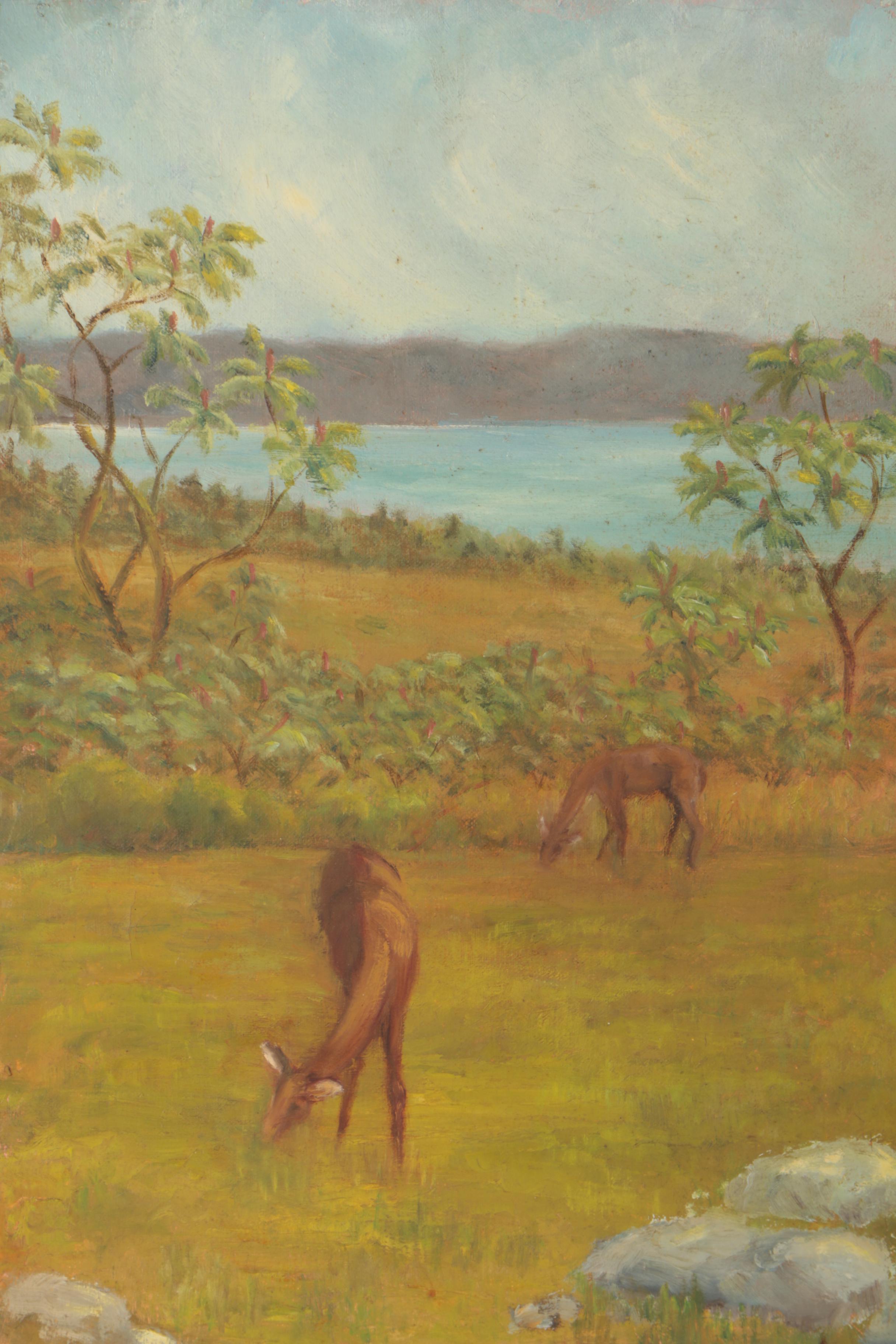 Oil Painting of Deer