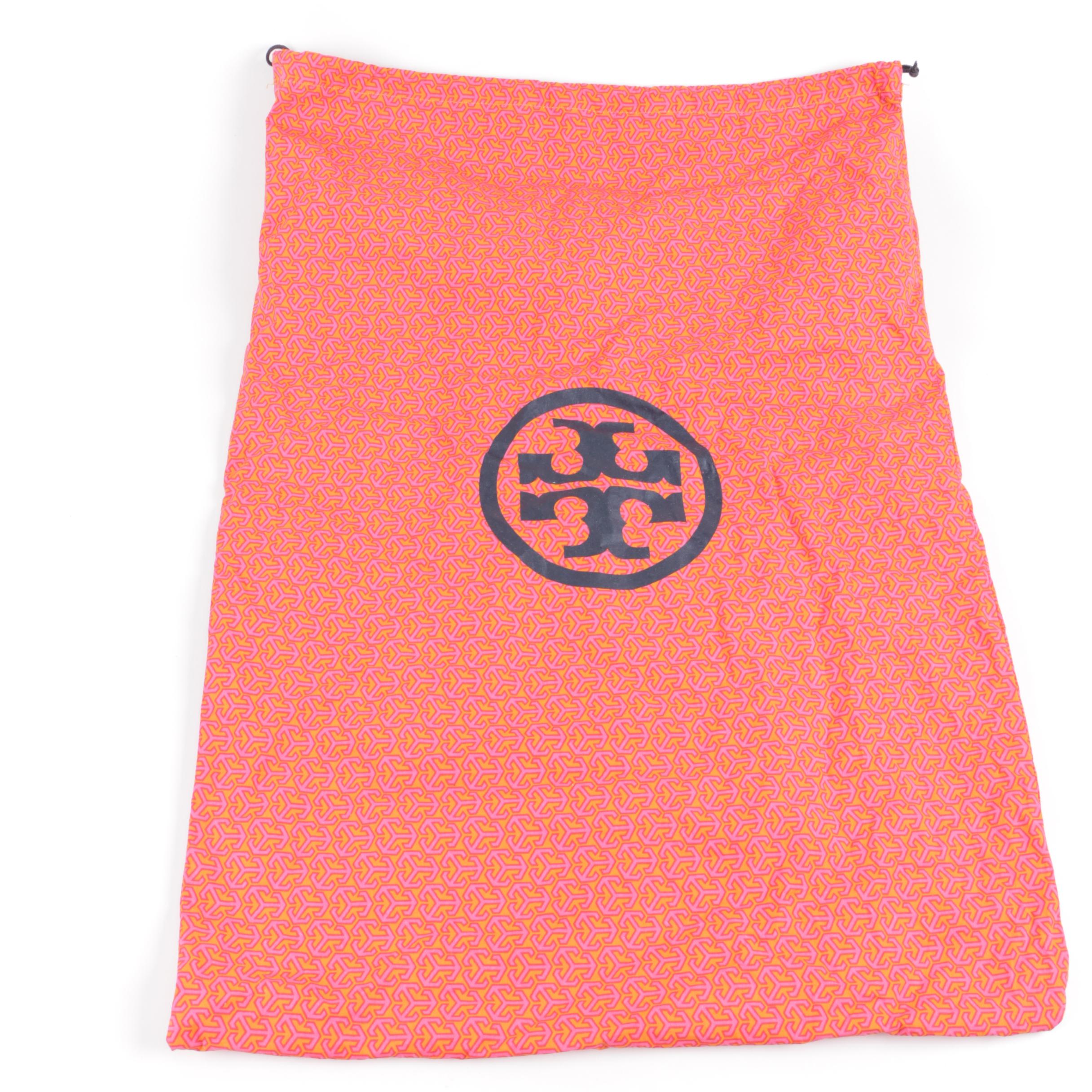 Tory Burch Monogrammed Red Leather Handbag