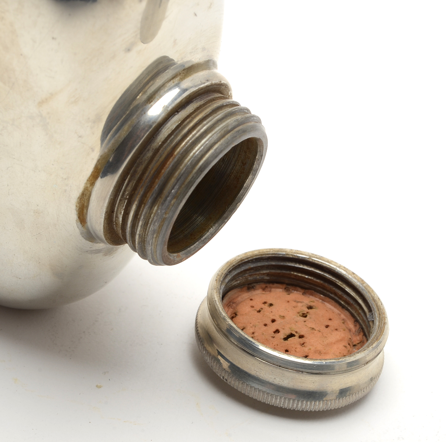 Vintage James Dixon & Sons Silver Plate Flask for Abercrombie & Fitch