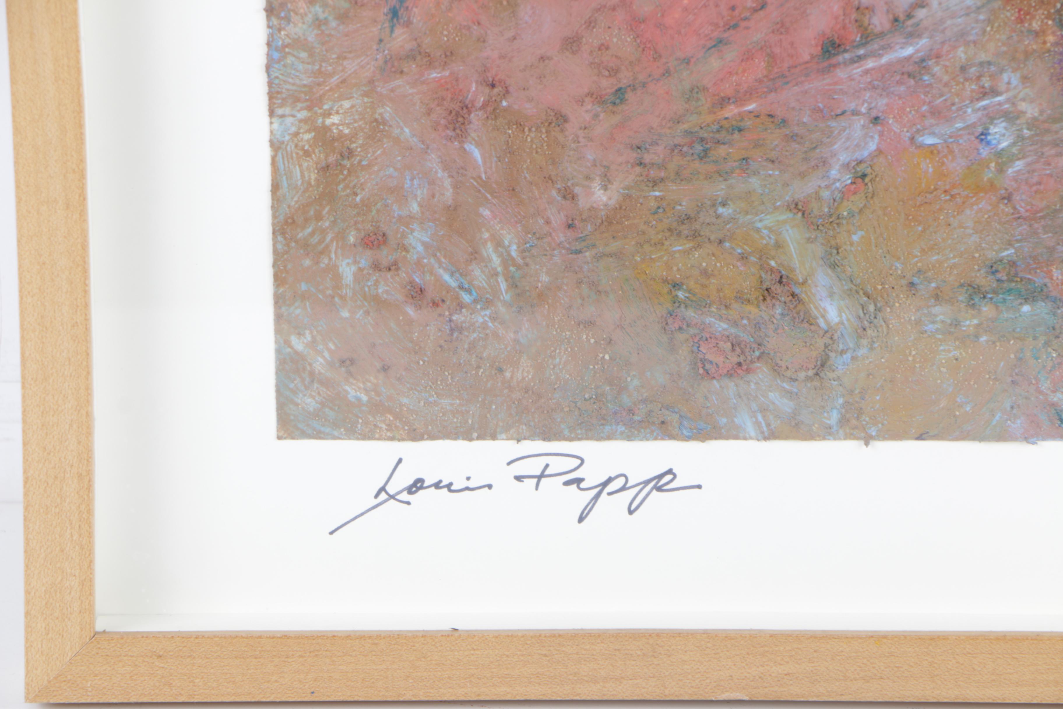 Louis Papp Oil Painting of Abstract Composition