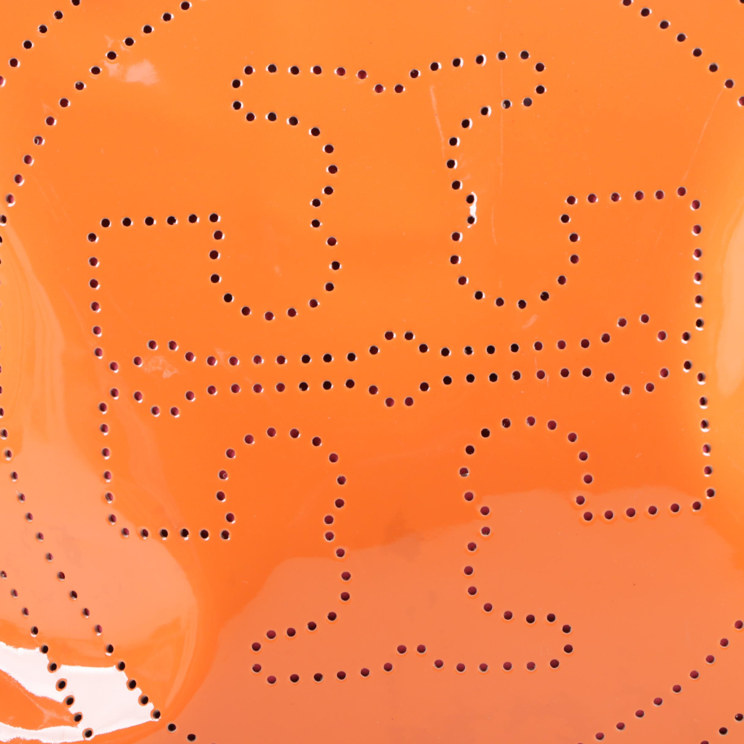 Tory Burch Orange and Pink Patent Leather Tote Bag