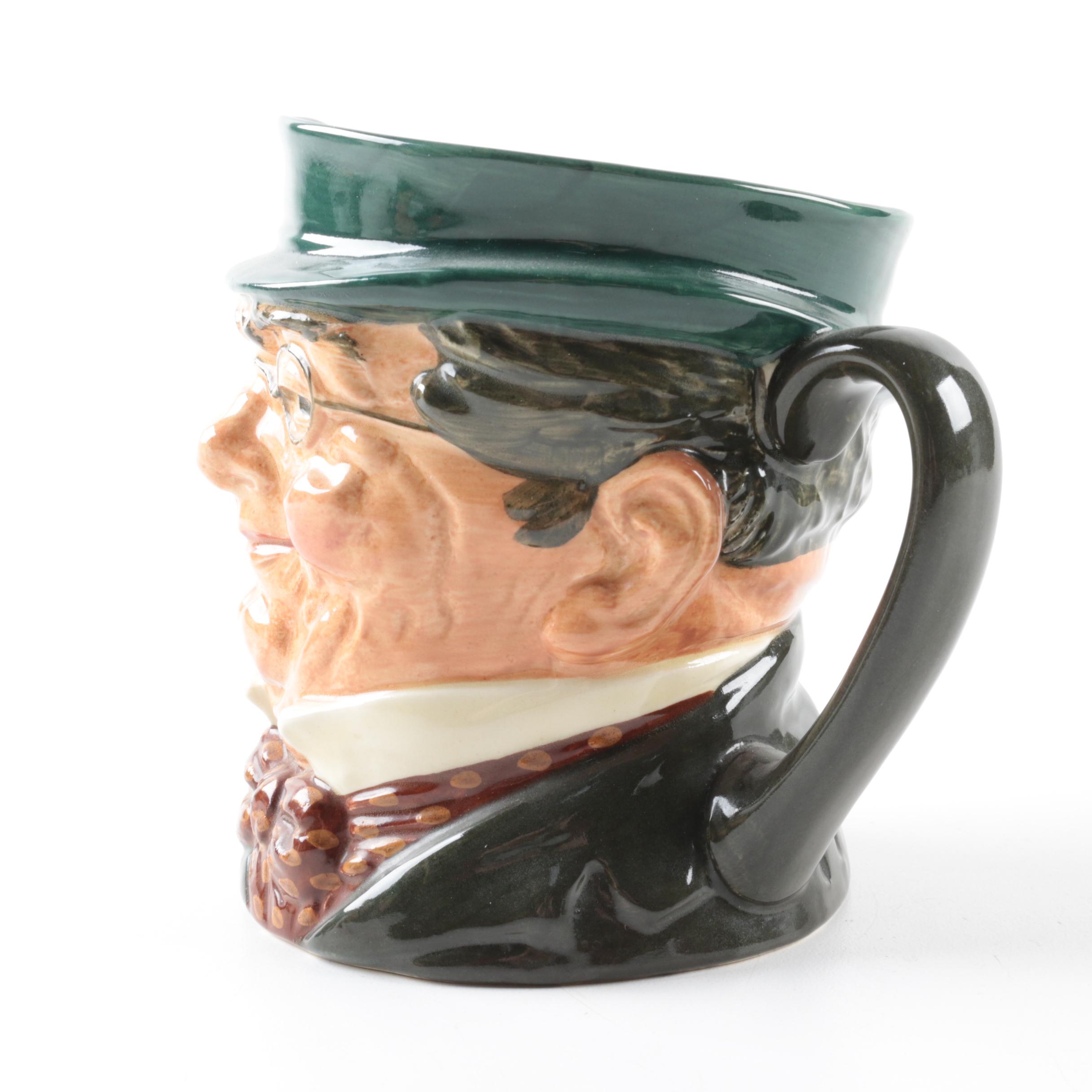 Royal Doulton "City Gent," "The Collector" and "Mr. Pickwick" Character Jugs