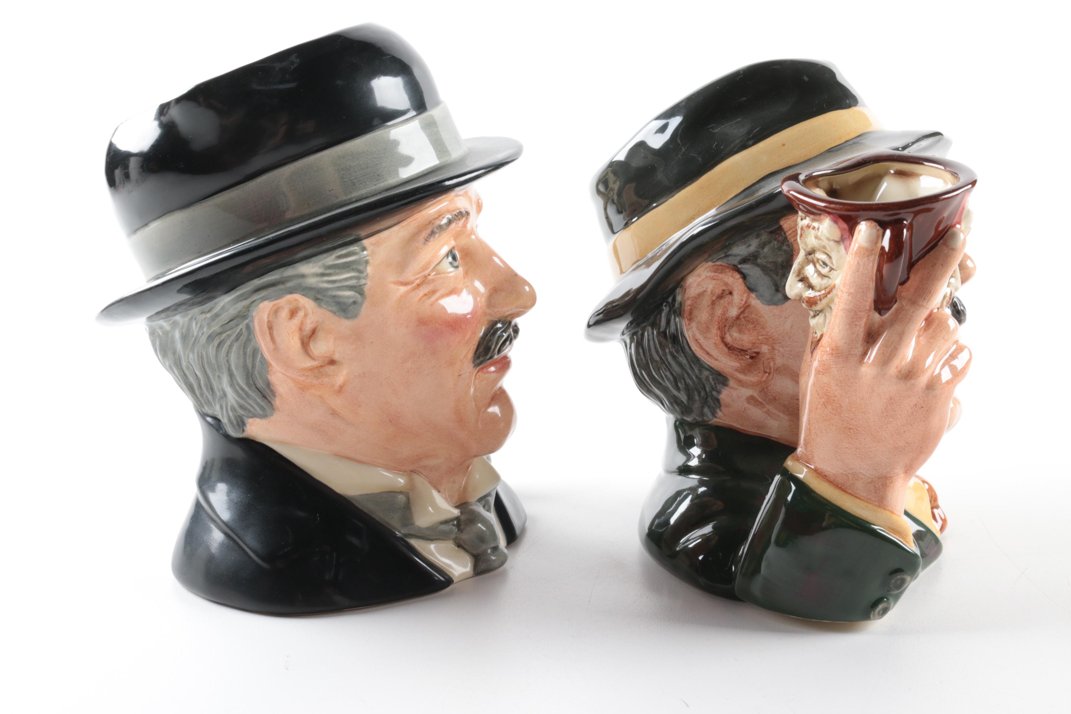 Royal Doulton "City Gent," "The Collector" and "Mr. Pickwick" Character Jugs