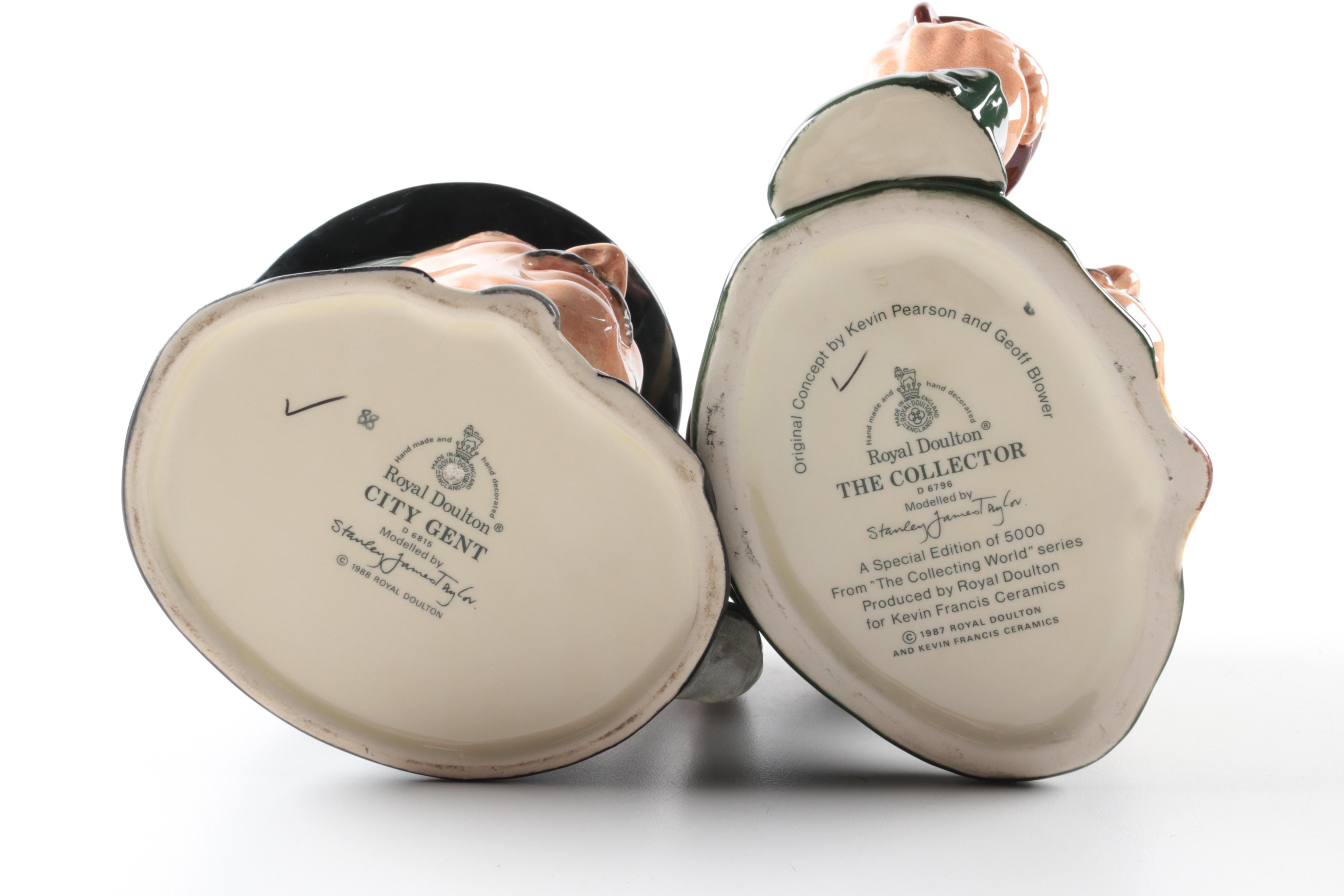 Royal Doulton "City Gent," "The Collector" and "Mr. Pickwick" Character Jugs