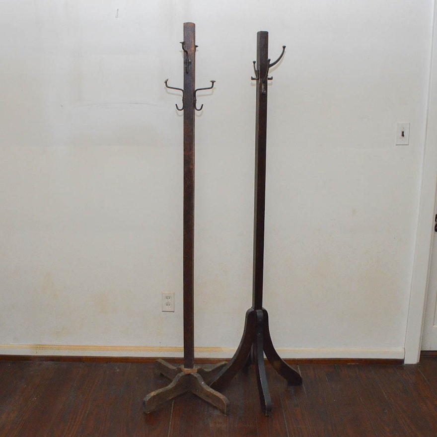 Two Arts and Crafts Coat Stands