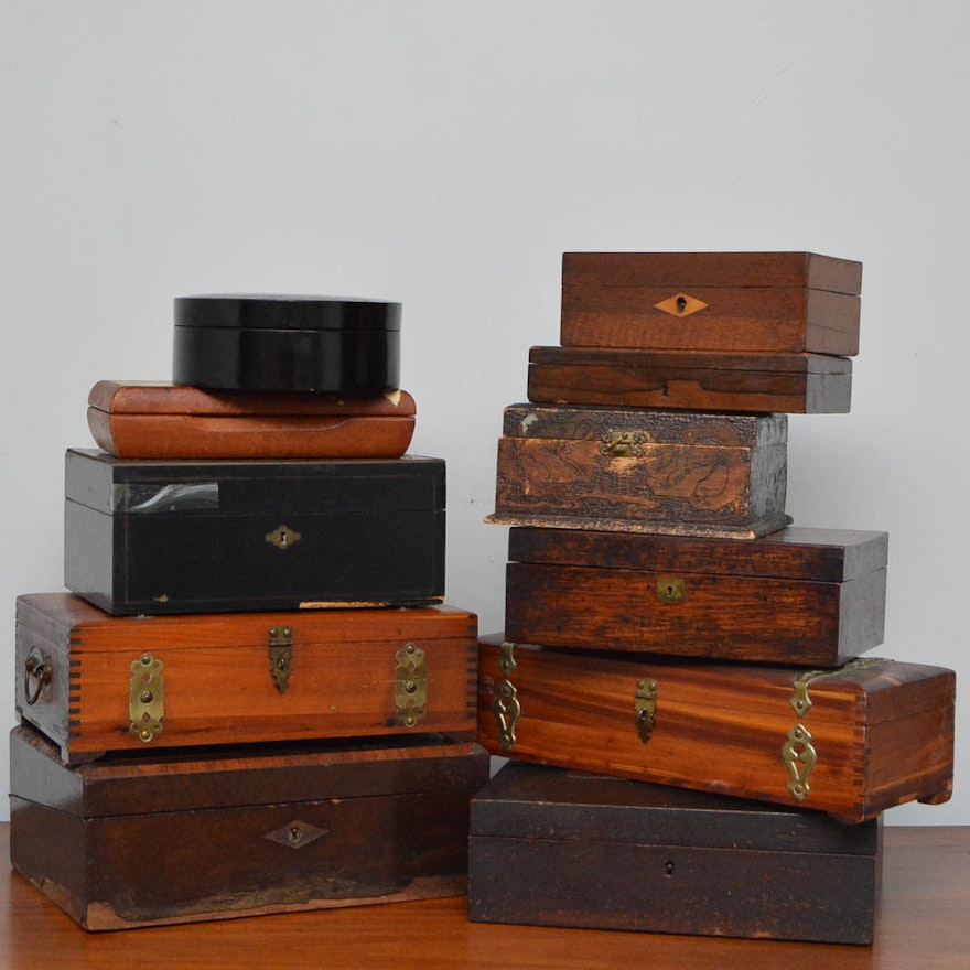 Vintage and Antique Wood Decorative Boxes