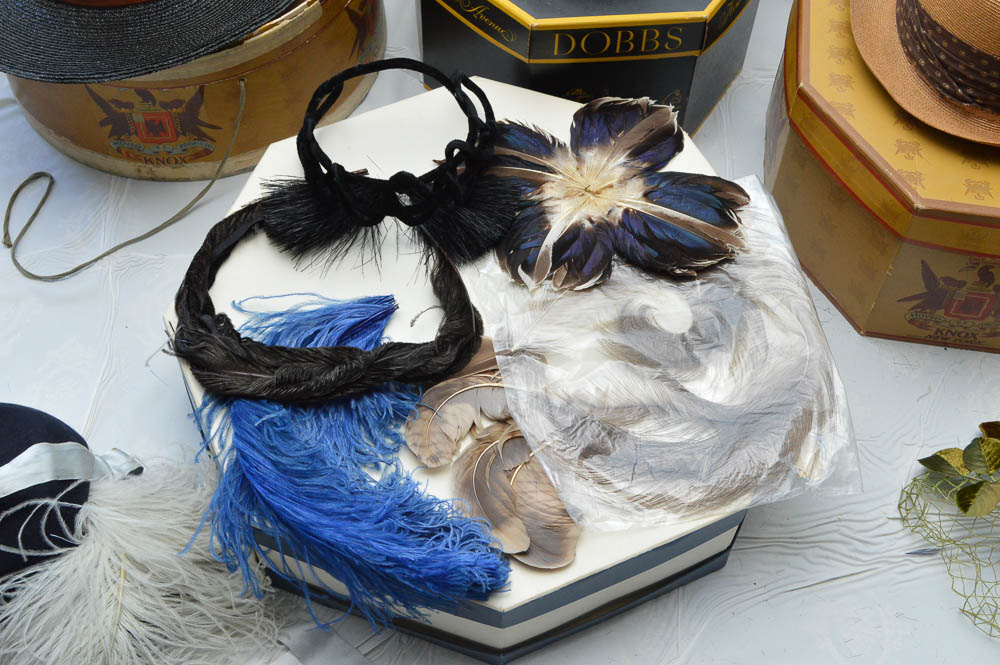 Vintage Hats and Boxes Including Cavanagh Whipcord and Churchill Ltd. Beaver Fur