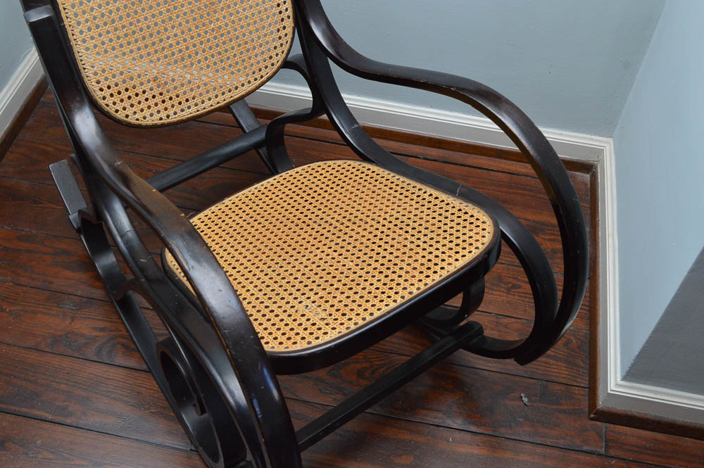 Thonet Style Bentwood and Cane Rocking Chair