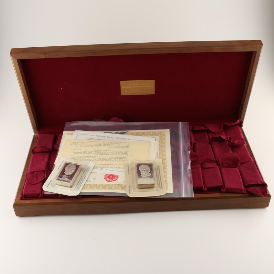 Danbury Mint U.S. Presidential Silver Ingots Collection