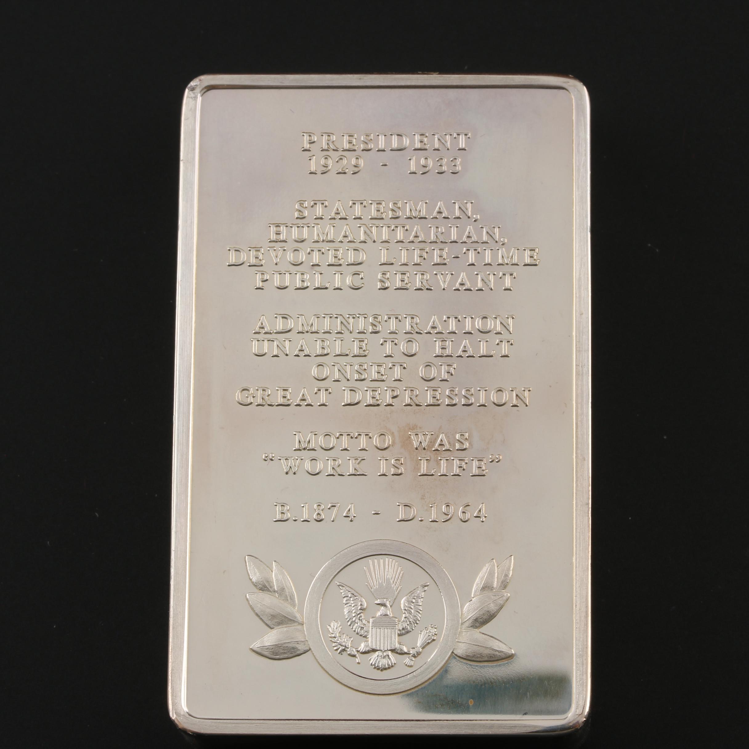 Danbury Mint U.S. Presidential Silver Ingots Collection