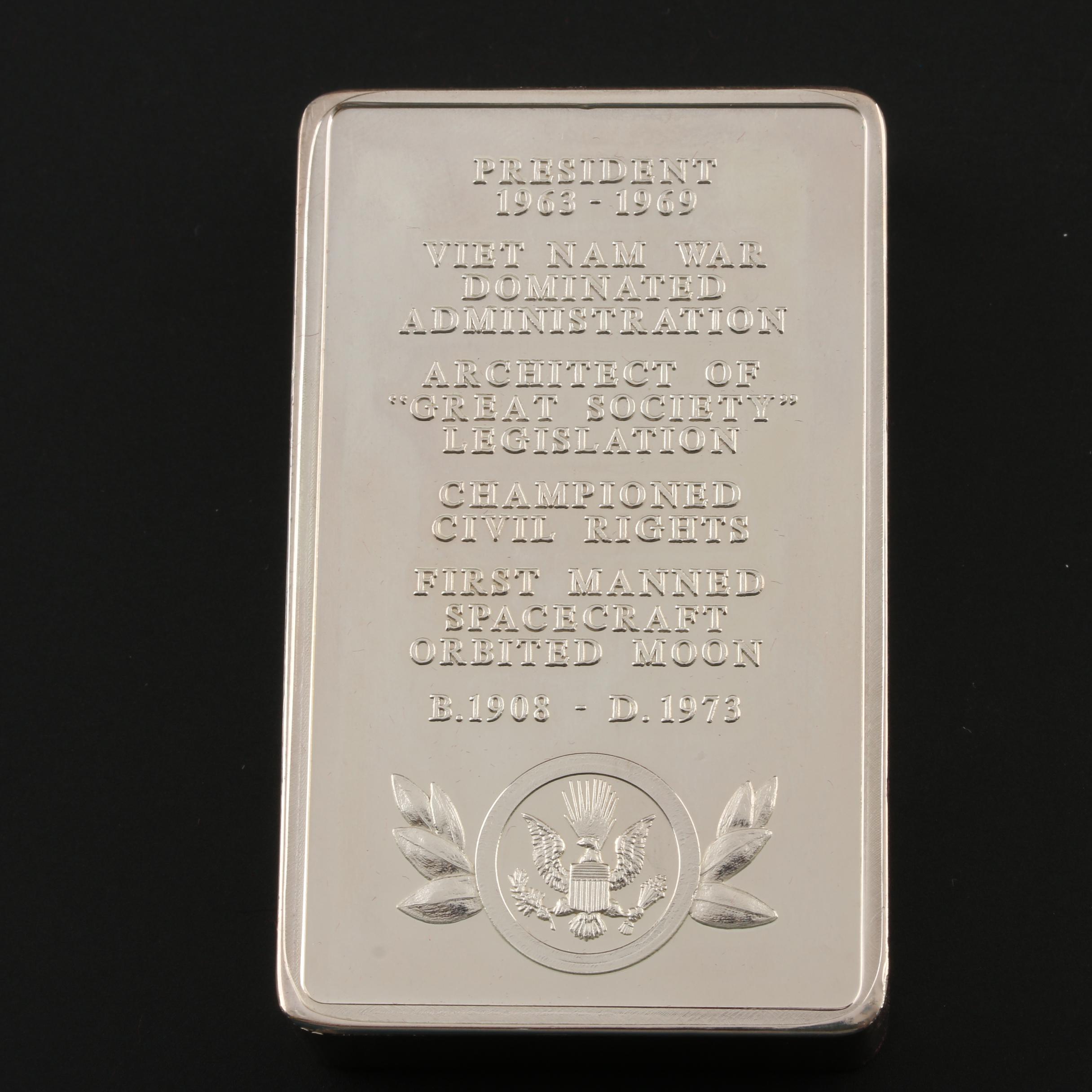 Danbury Mint U.S. Presidential Silver Ingots Collection