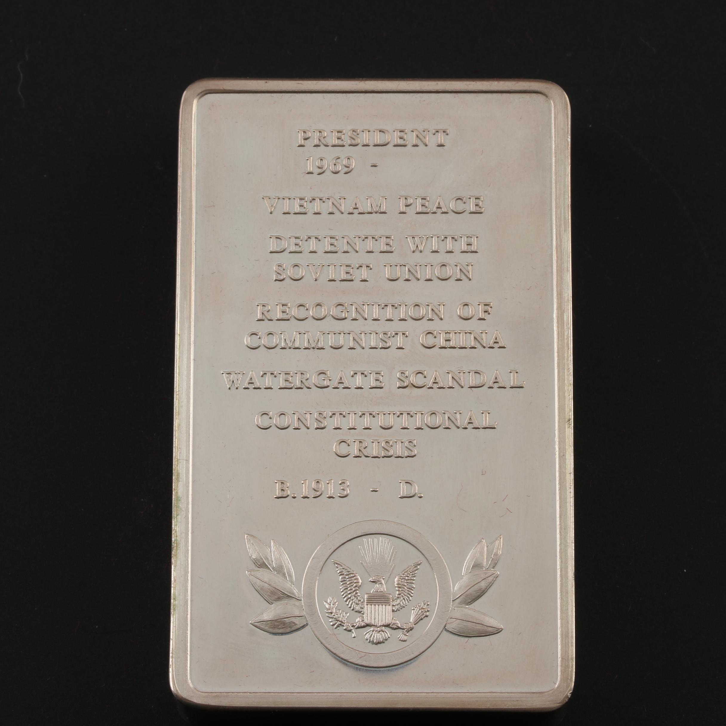 Danbury Mint U.S. Presidential Silver Ingots Collection