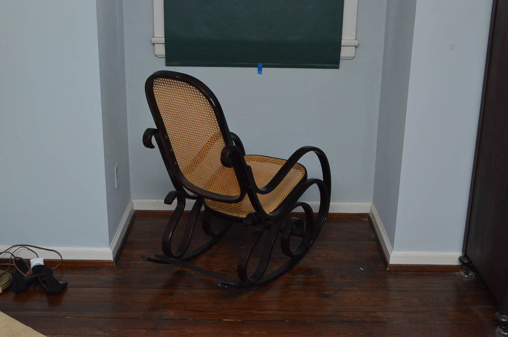 Thonet Style Bentwood and Cane Rocking Chair