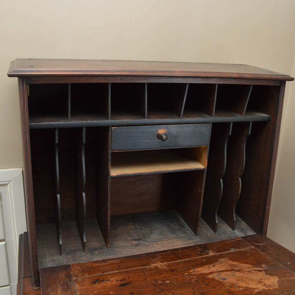 Antique Walnut "Plantation" Desk with Chair