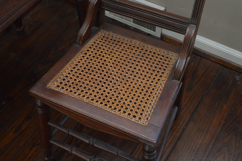 Antique Walnut "Plantation" Desk with Chair