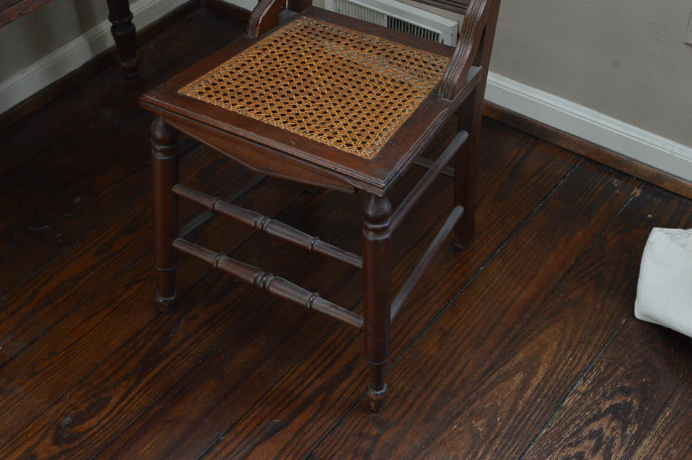 Antique Walnut "Plantation" Desk with Chair