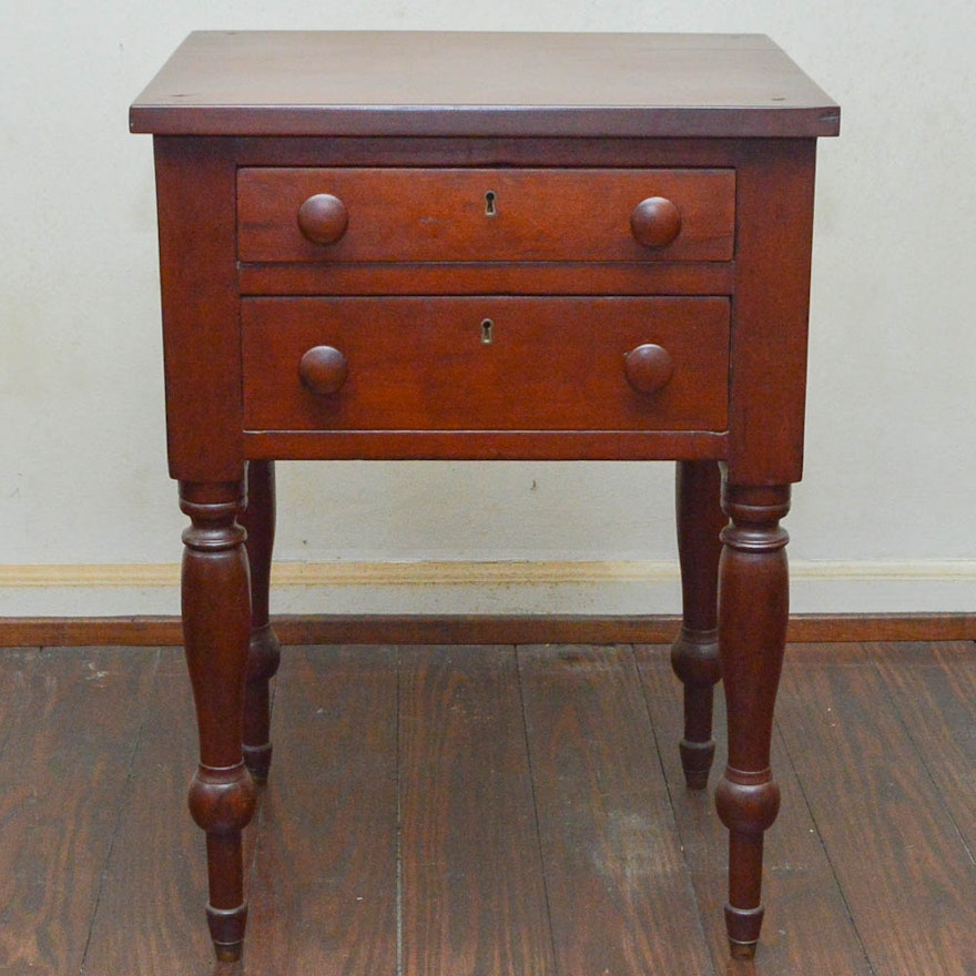 Antique Sheraton Cherry Side Table