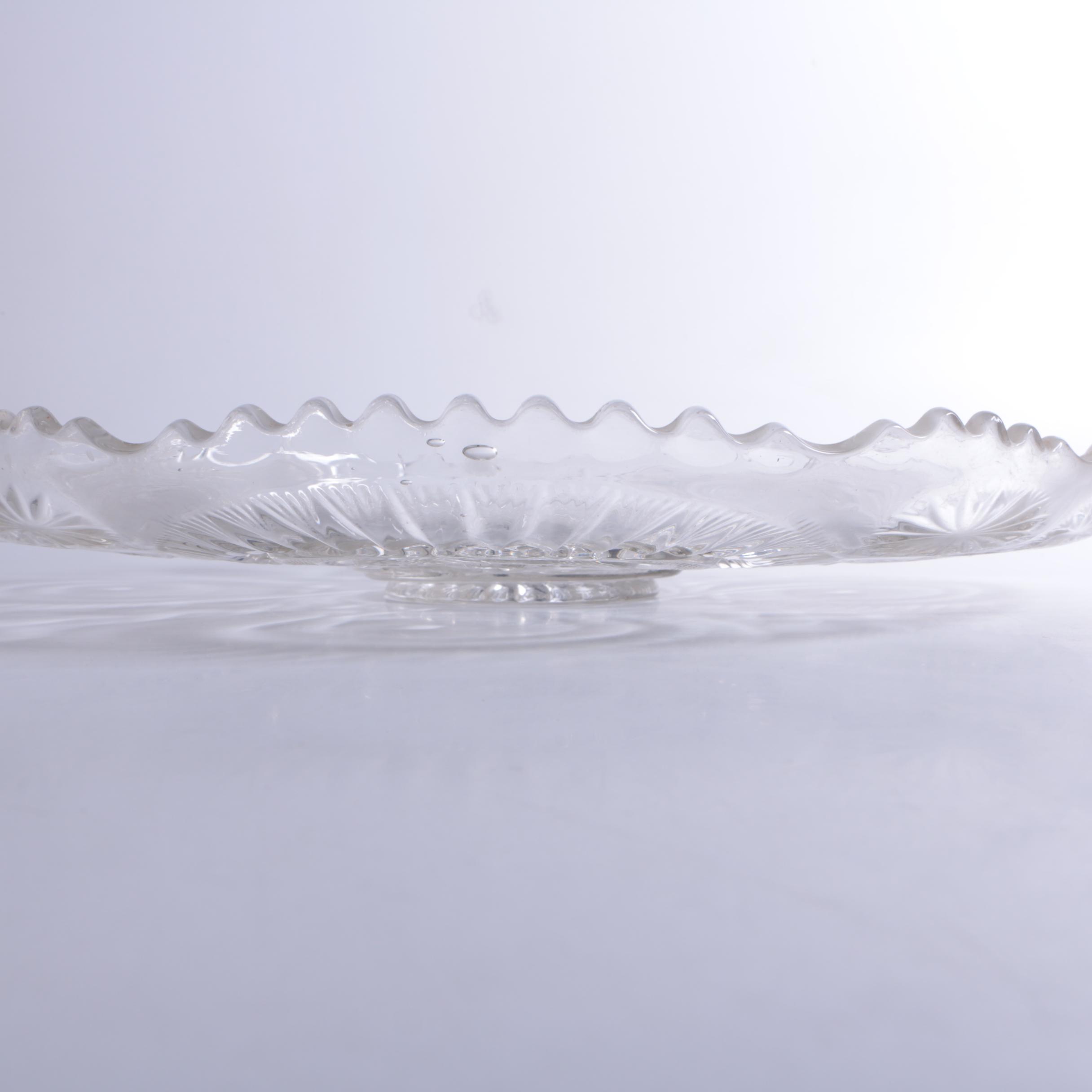 Smith Glass "Pinwheel and Stars" Glass Platter