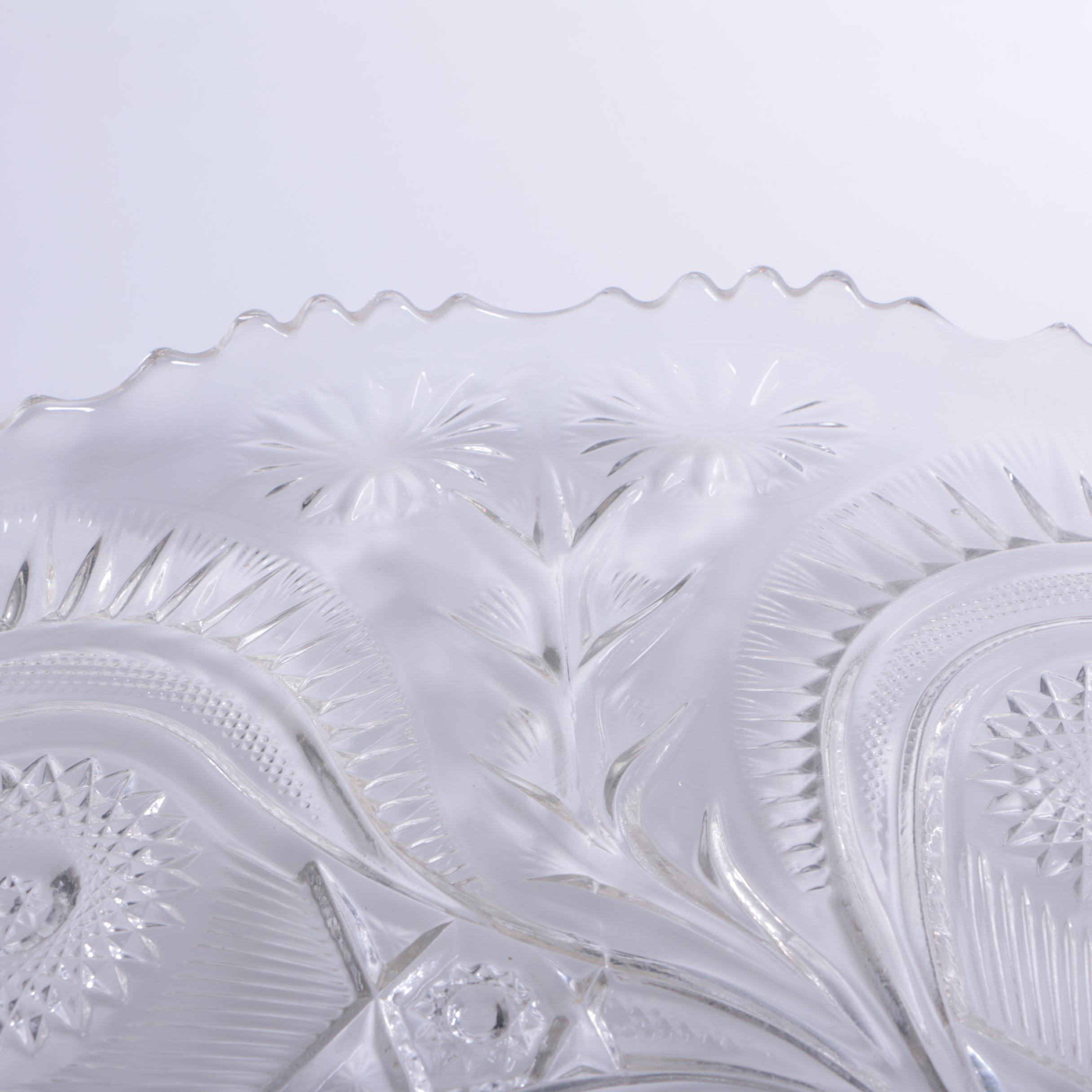 Smith Glass "Pinwheel and Stars" Glass Platter