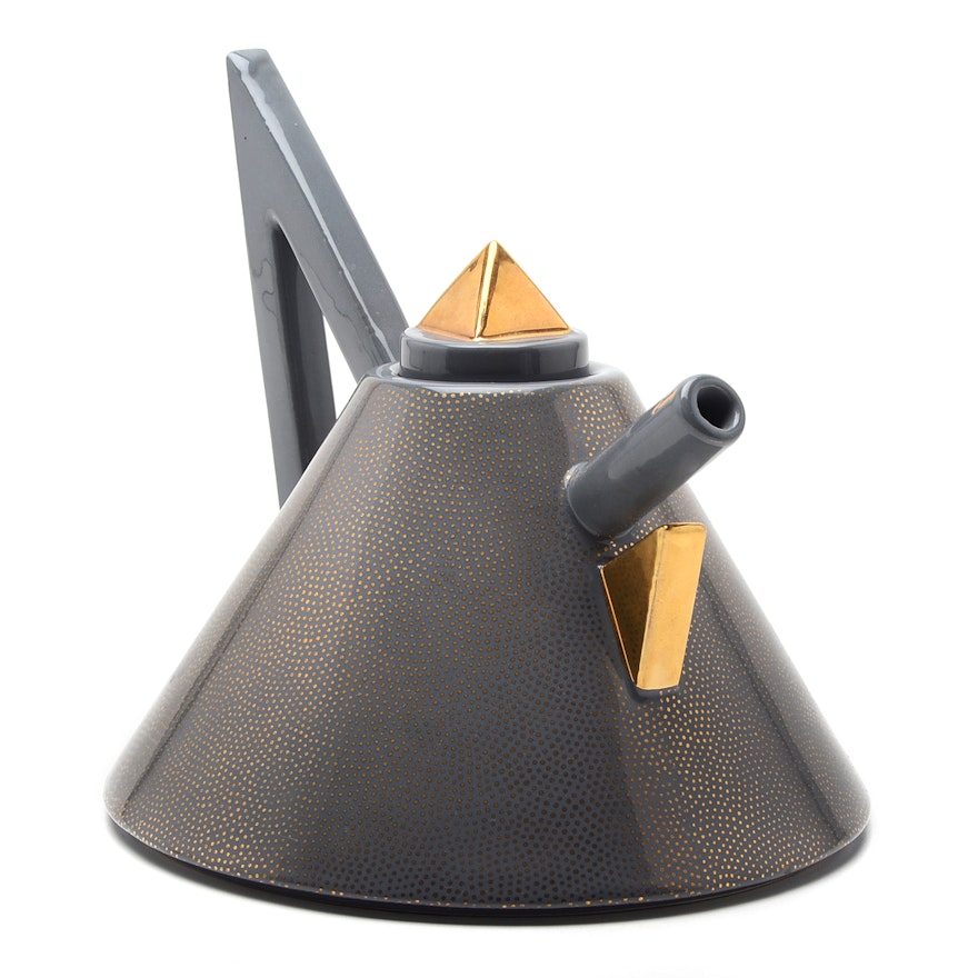 Matteo Thun Designed "Nefertiti" Porcelain Teapot for Memphis Group