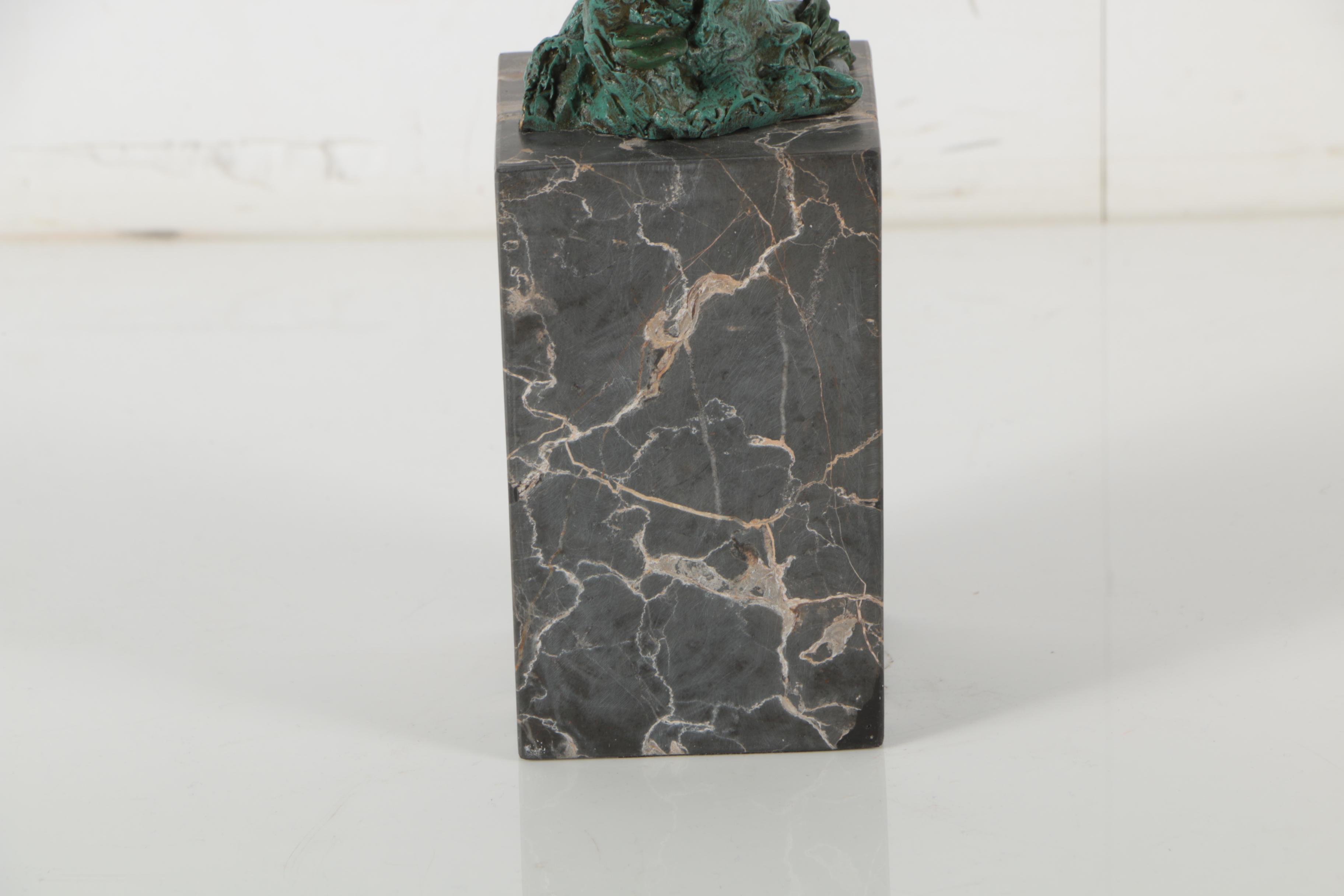 Milo Painted Metal Owl Sculpture