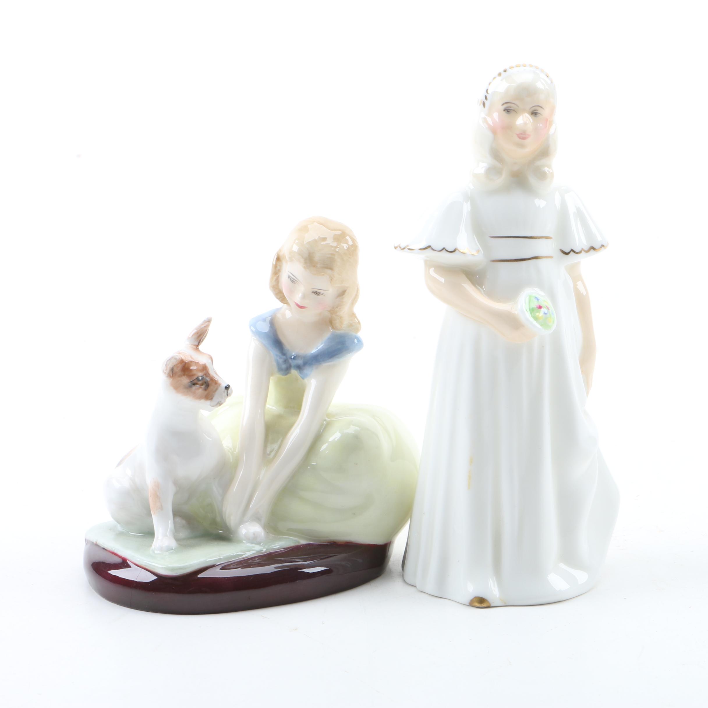 Royal Doulton "Golden Days" and "Bridesmaid" Figurines