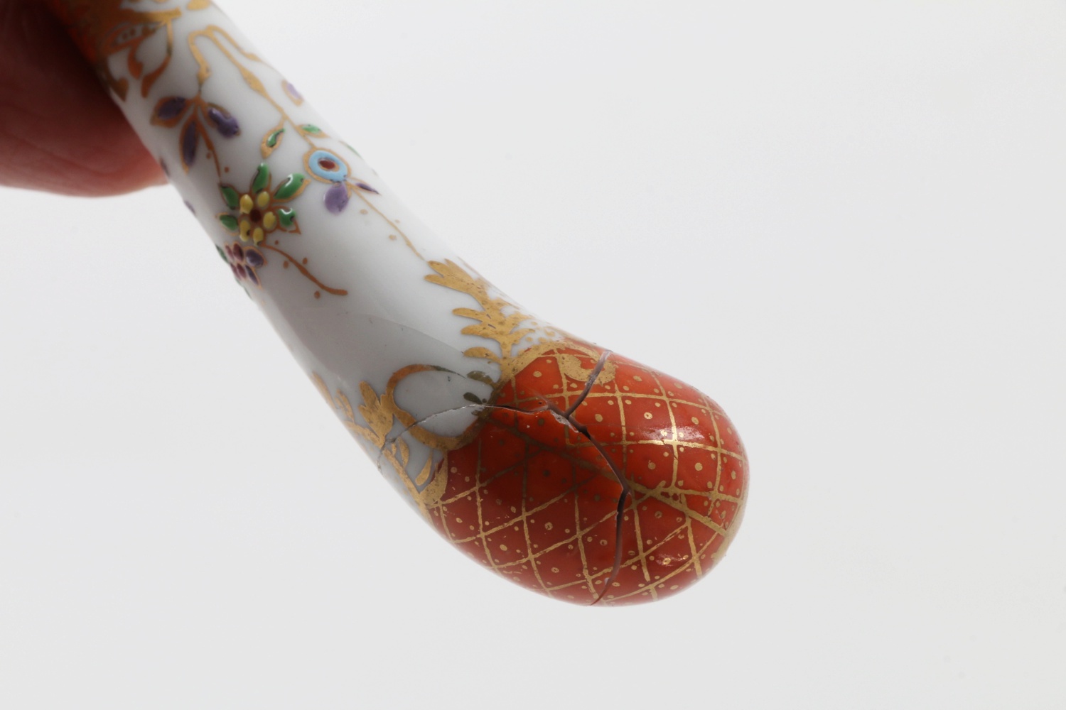 Set of Six Fish Knives with Porcelain Handles, Made in Sheffield, England