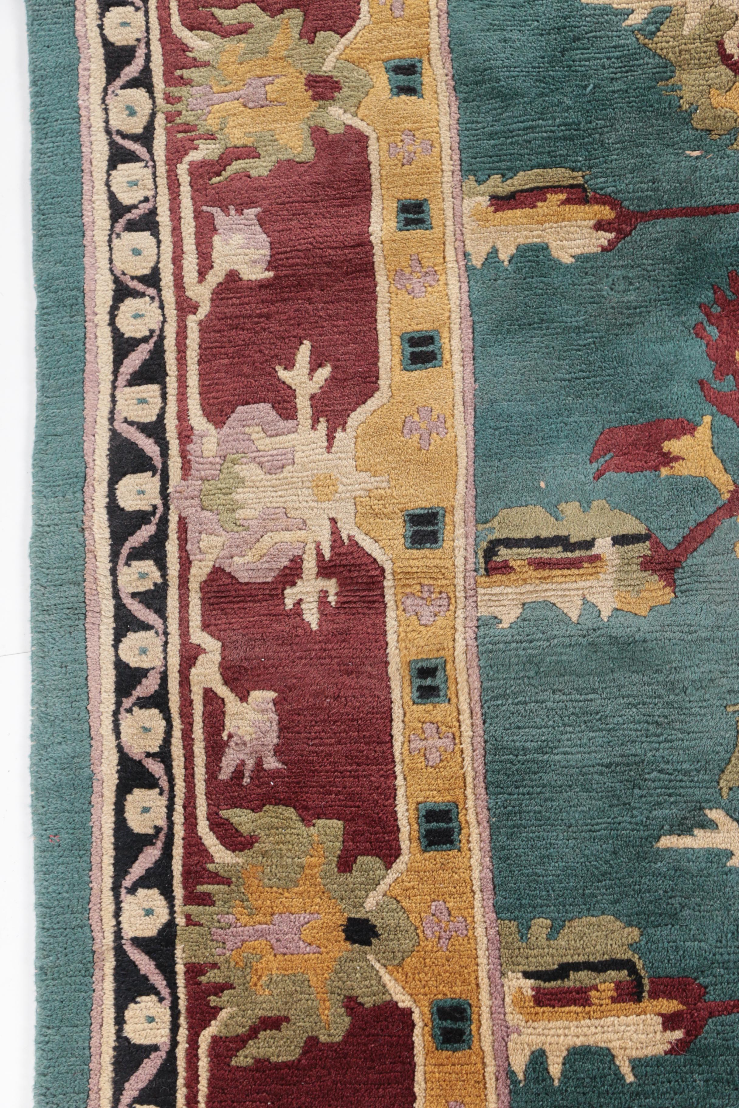 Hand-Knotted Tibetan Wool Area Rug