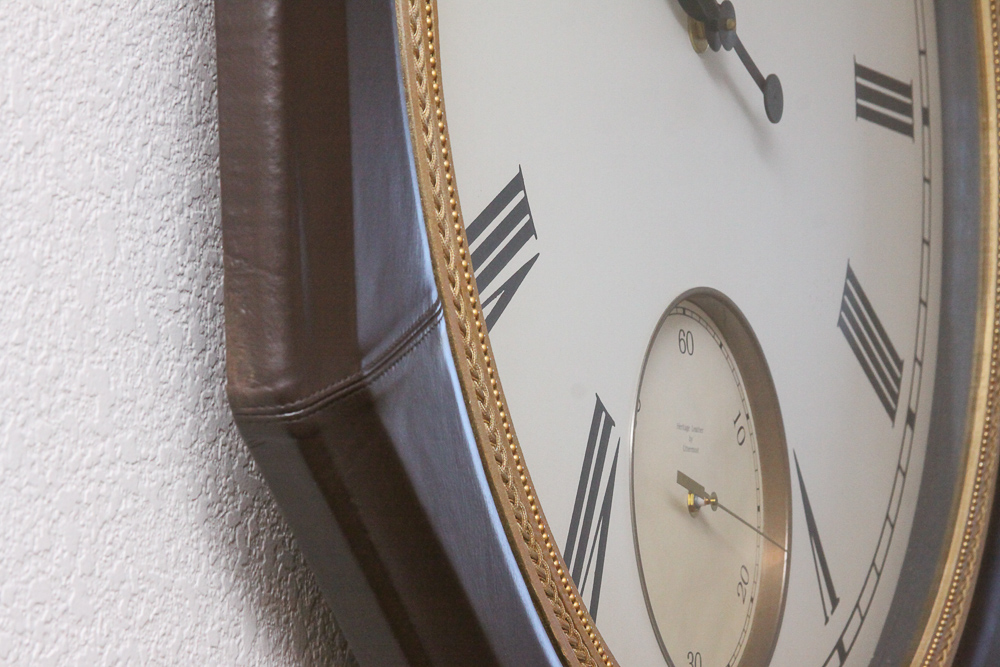 Uttermost Leather Wall Clock