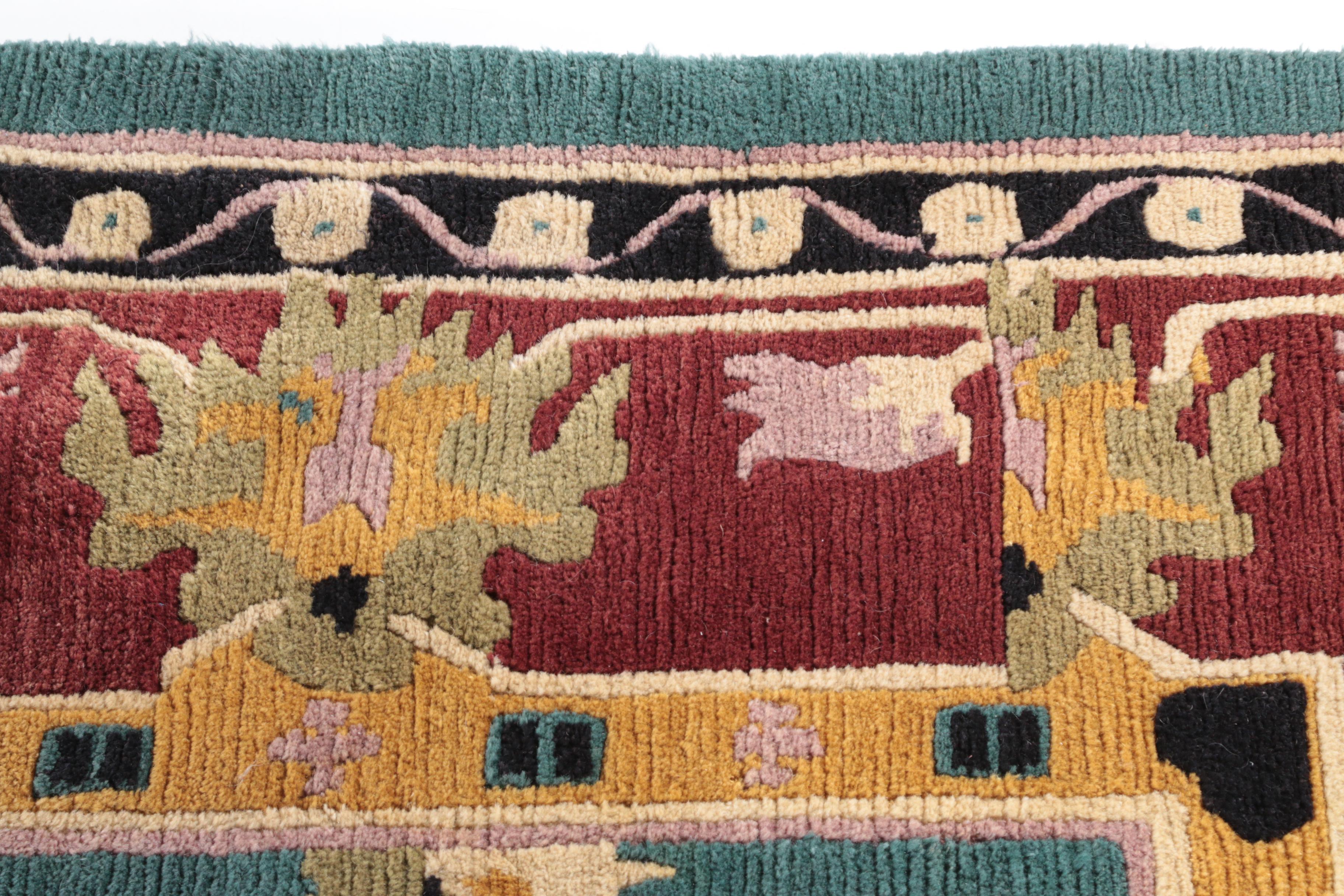 Hand-Knotted Tibetan Wool Area Rug