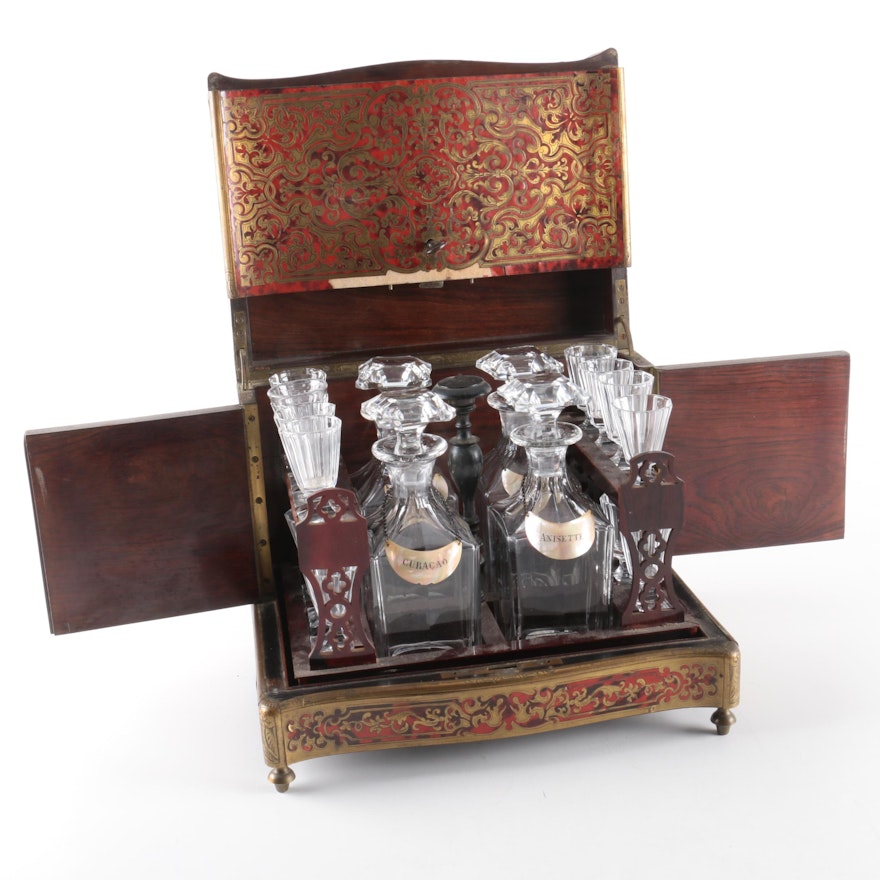 Late 19th Century Boulle Style Cave a Liqueur