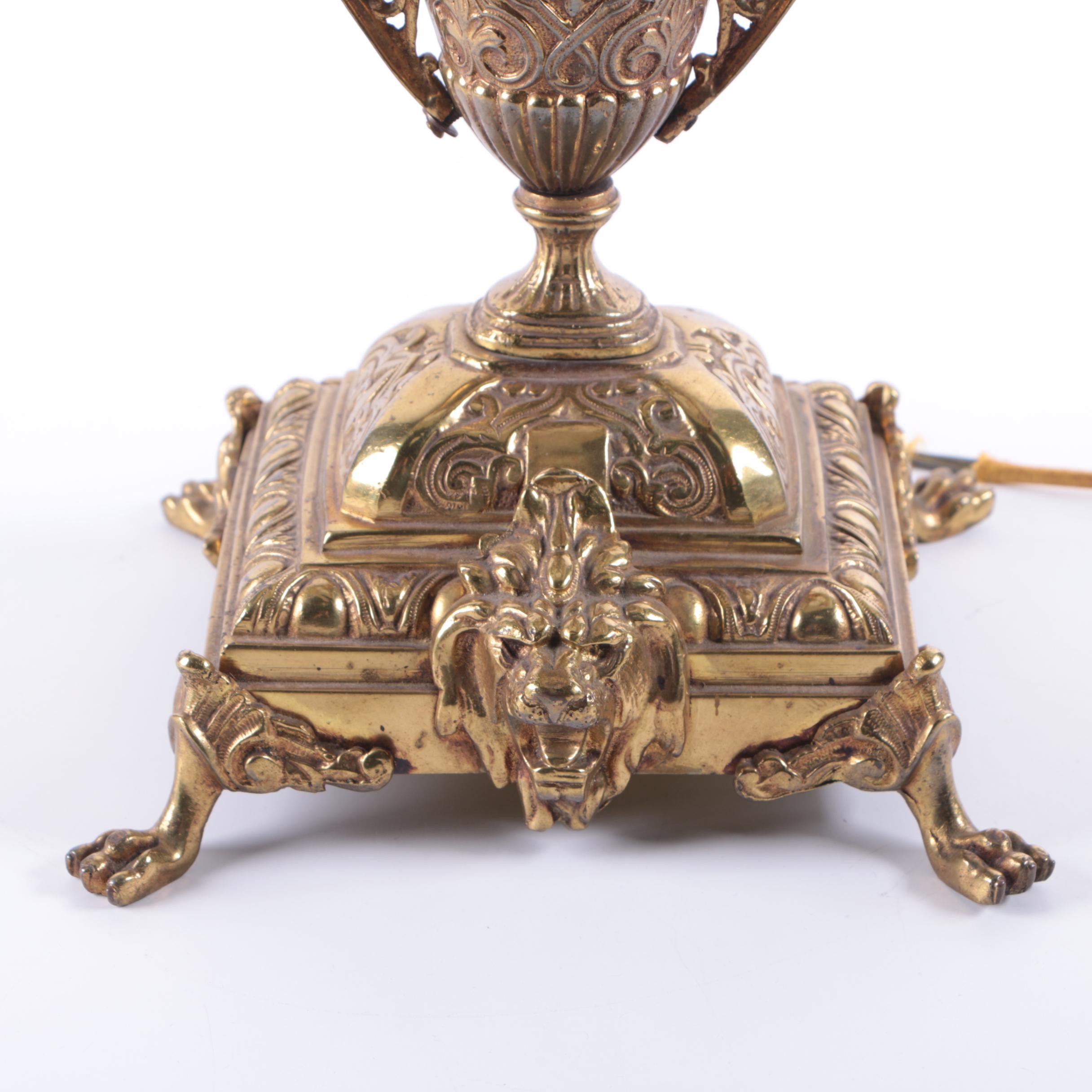 Converted French Baroque Candelabrum Table Lamp