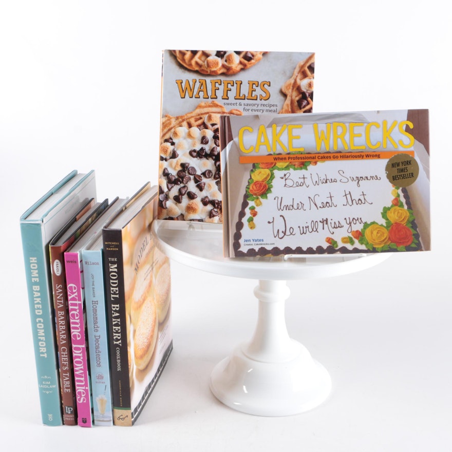Cake Stand with Cooking and Baking Books