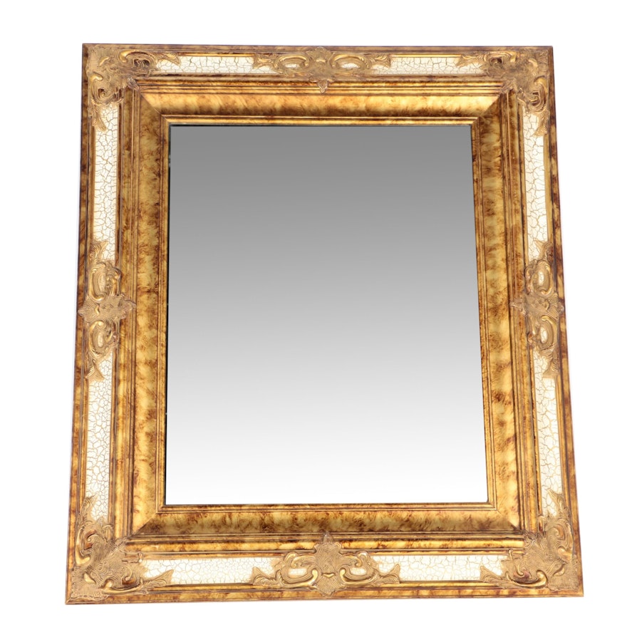 French Style Wood Framed Wall Mirror