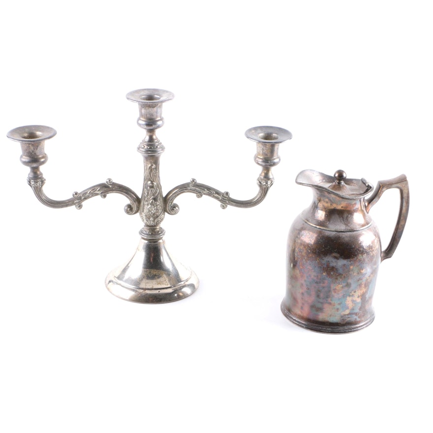 Stanley Insulated Carafe and Silver Tone Candelabra