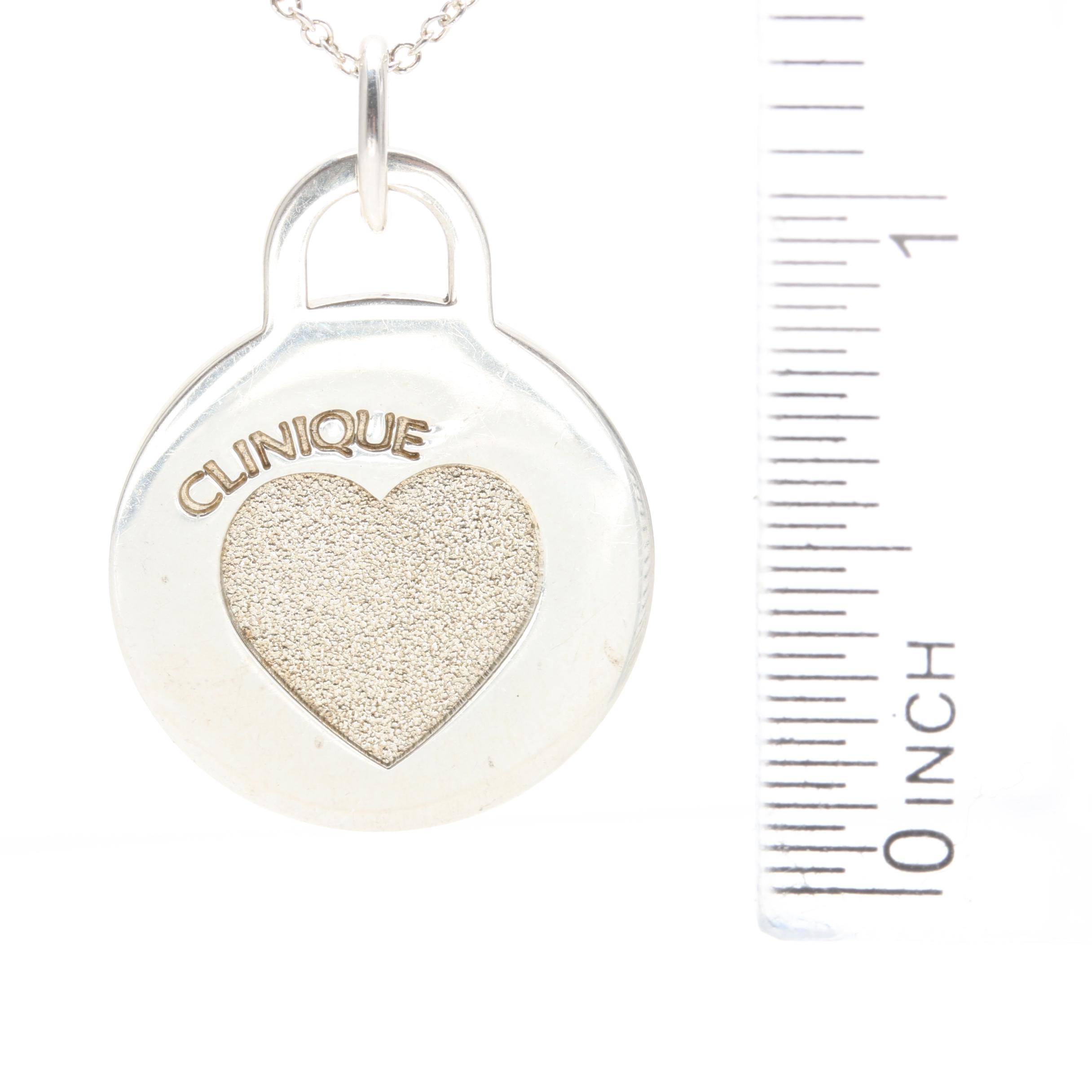 Tiffany & Co. Sterling Silver Clinique Medallion Necklace