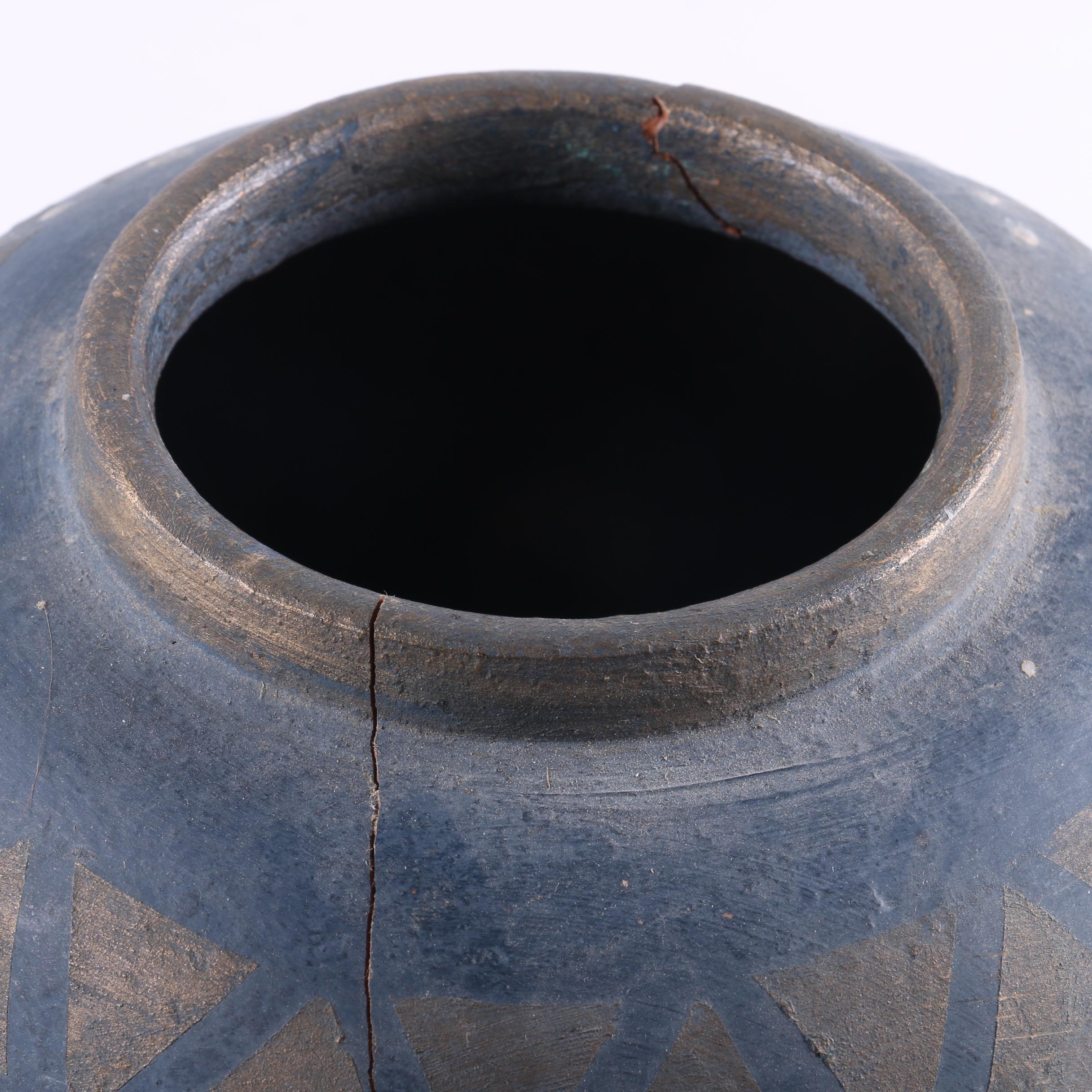 French Sarreguemines Faience Slop Pail and Earthenware Vase