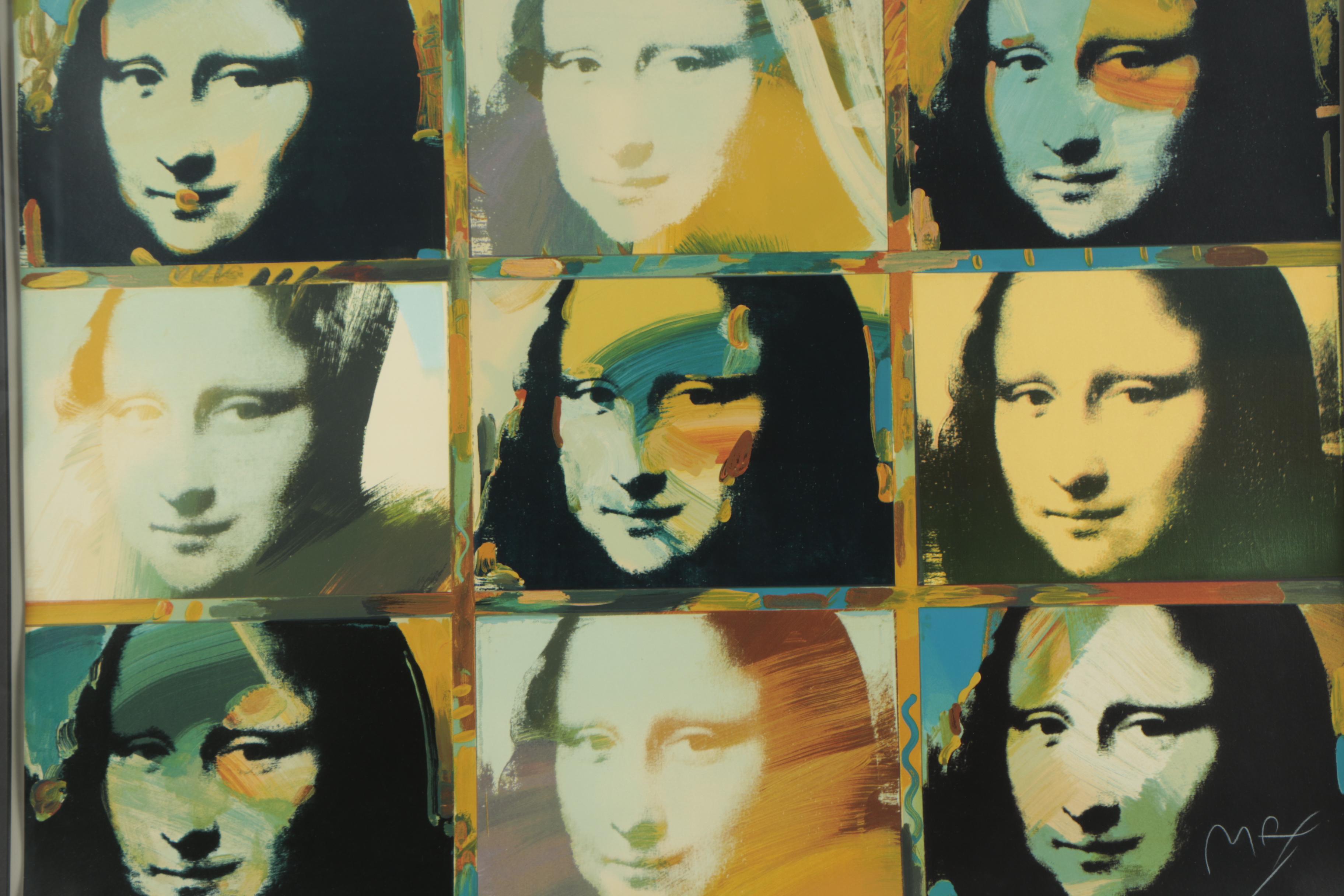 Peter Max Serigraph "9 Mona Lisa Portraits"