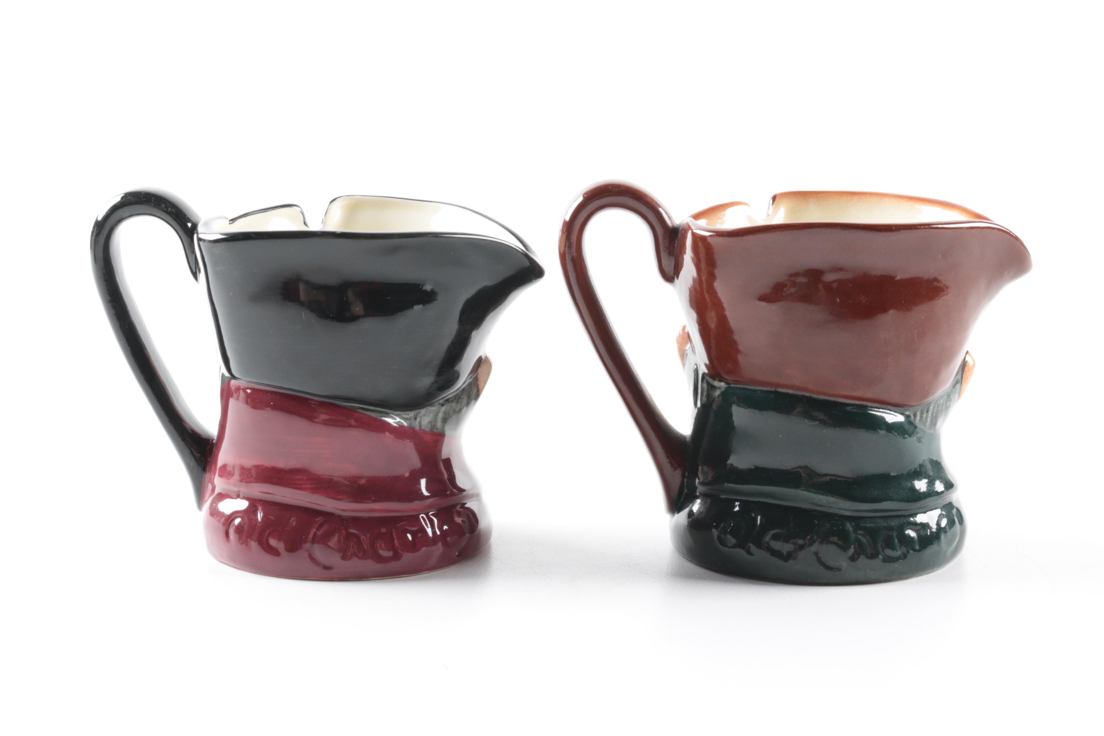 Vintage Royal Doulton "Old Charley" Ash Receiver and Character Jugs