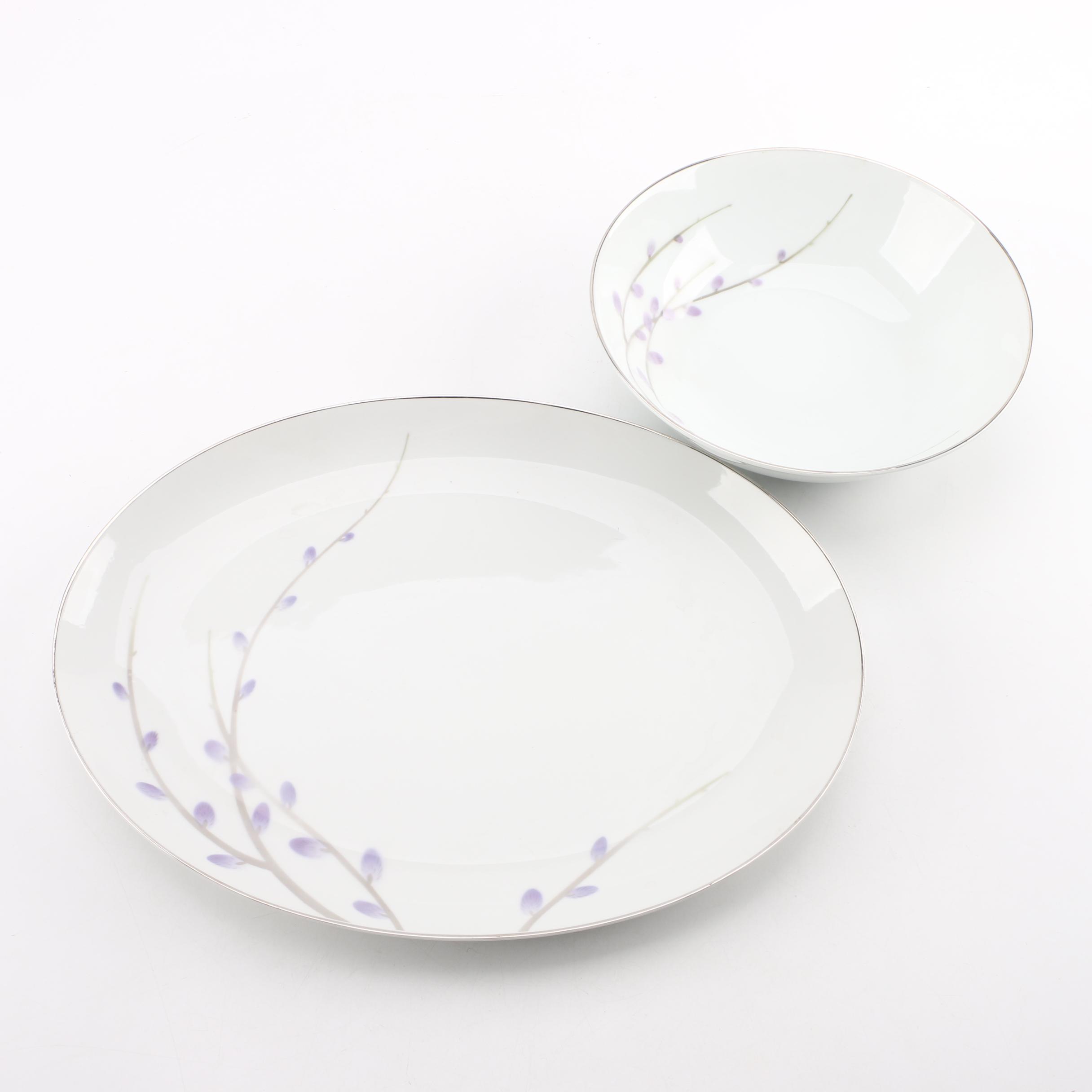 Vintage Fukagawa "Sallow" Porcelain Serveware