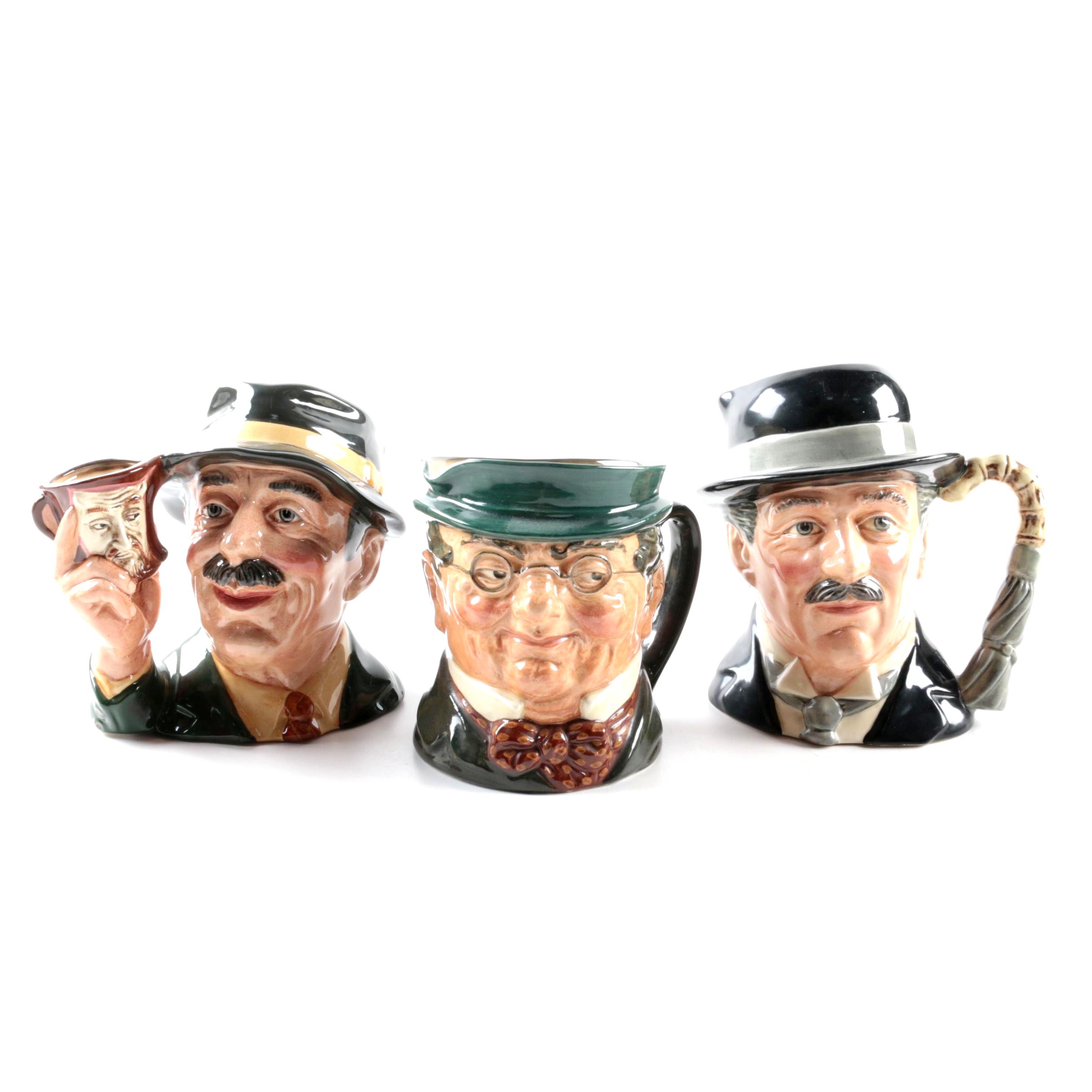 Royal Doulton "City Gent," "The Collector" and "Mr. Pickwick" Character Jugs