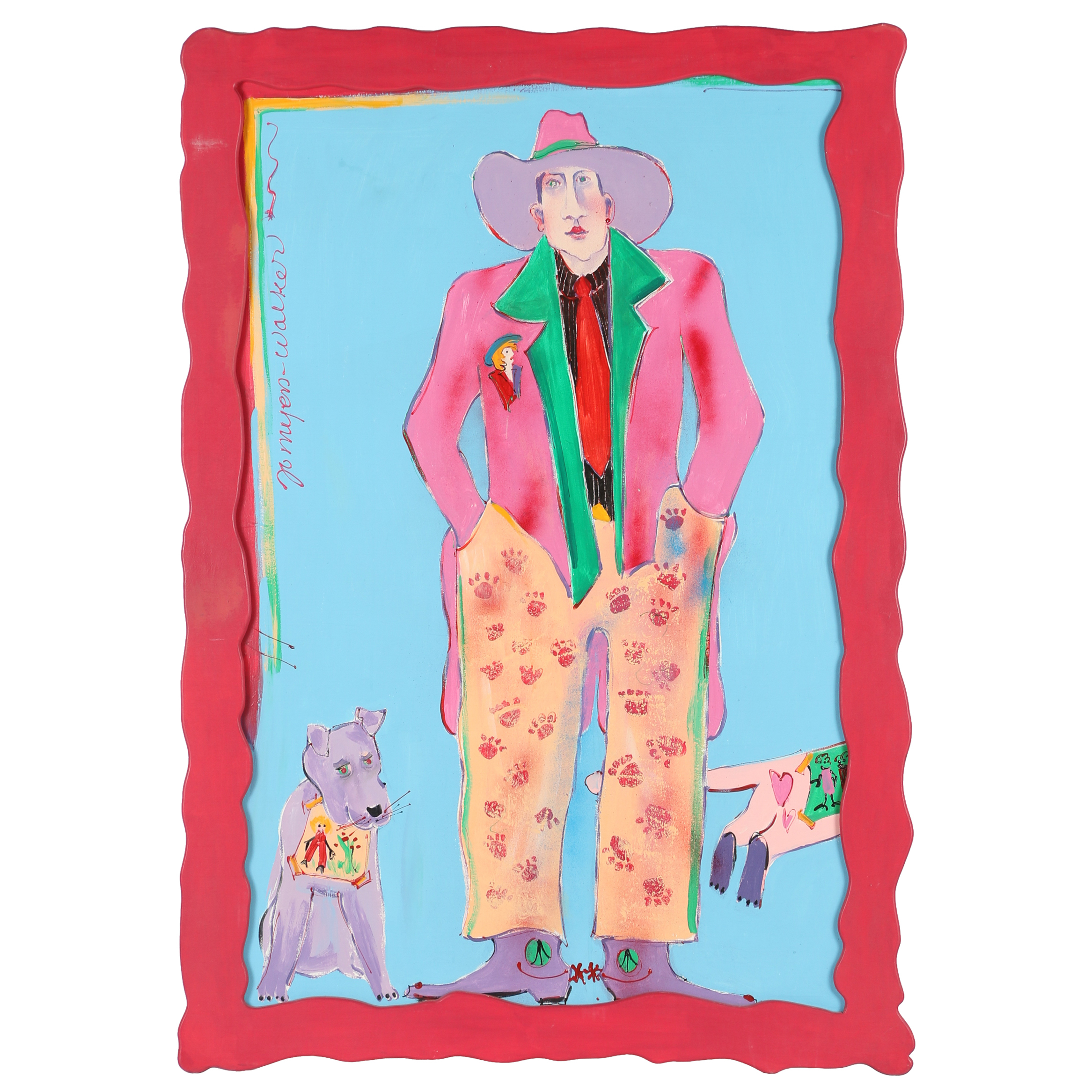 Jo Myers-Walker Acrylic Painting "Cowboy in Disguise"