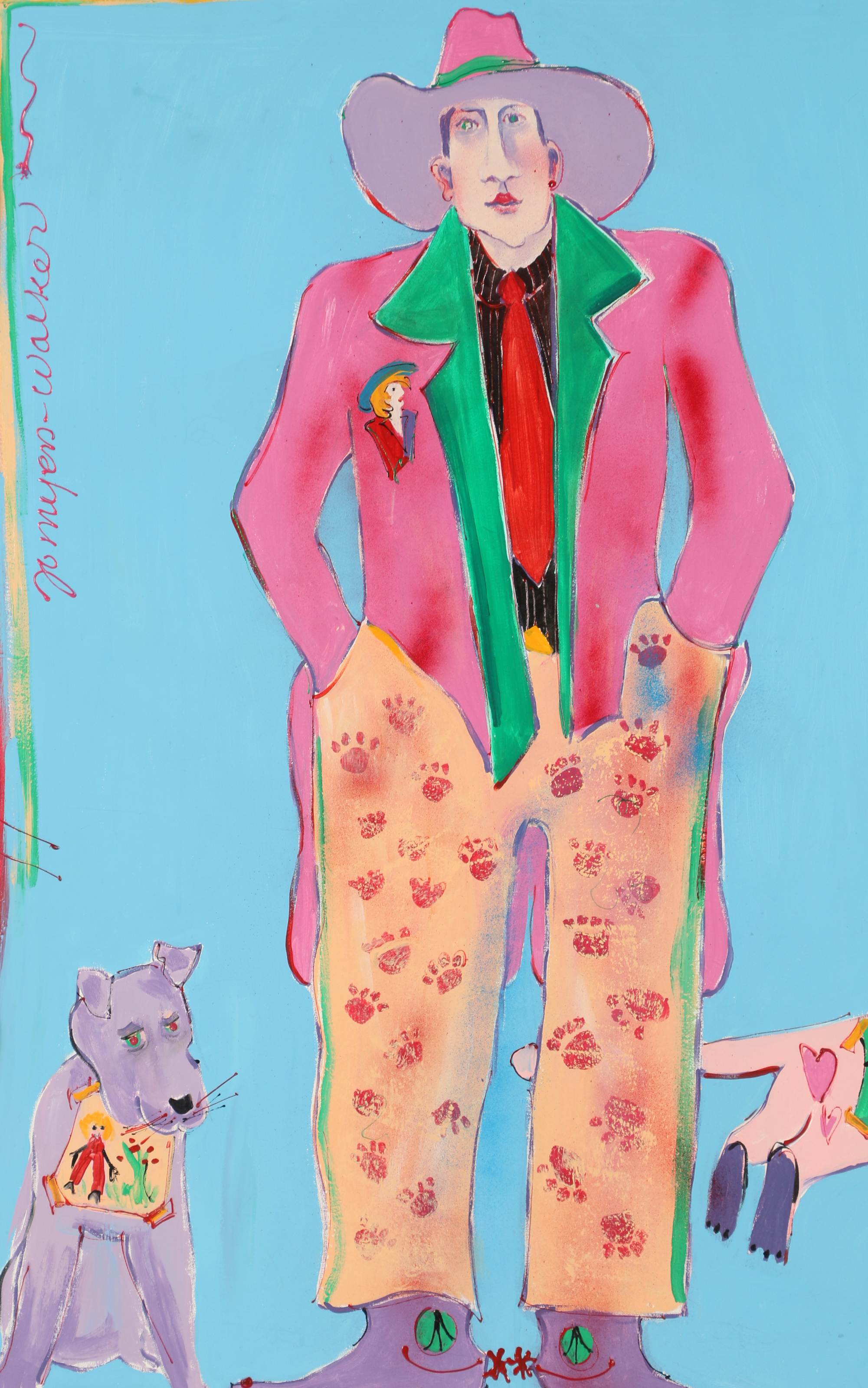 Jo Myers-Walker Acrylic Painting "Cowboy in Disguise"