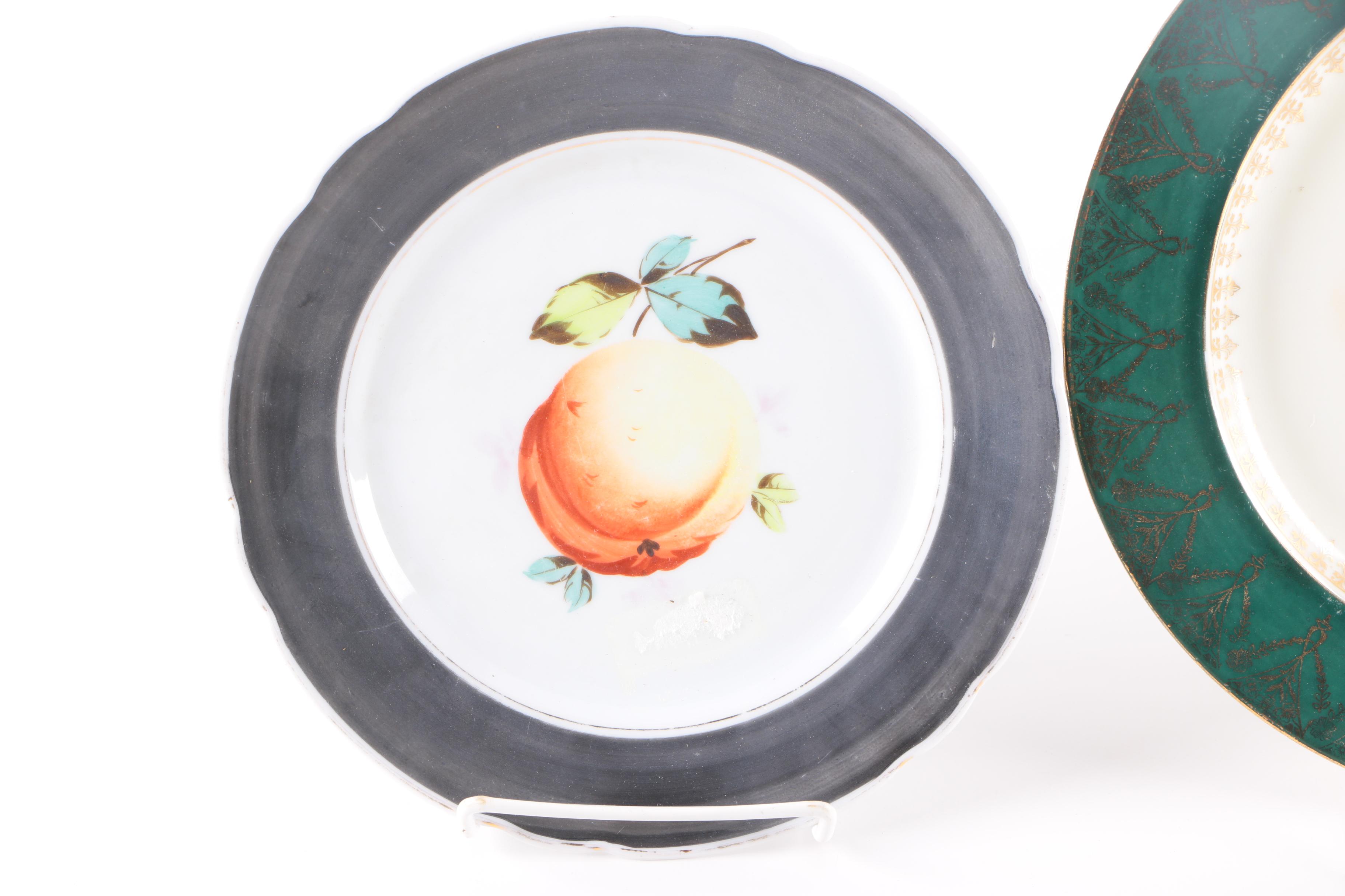 Vintage Porcelain Plates and Pen Holder