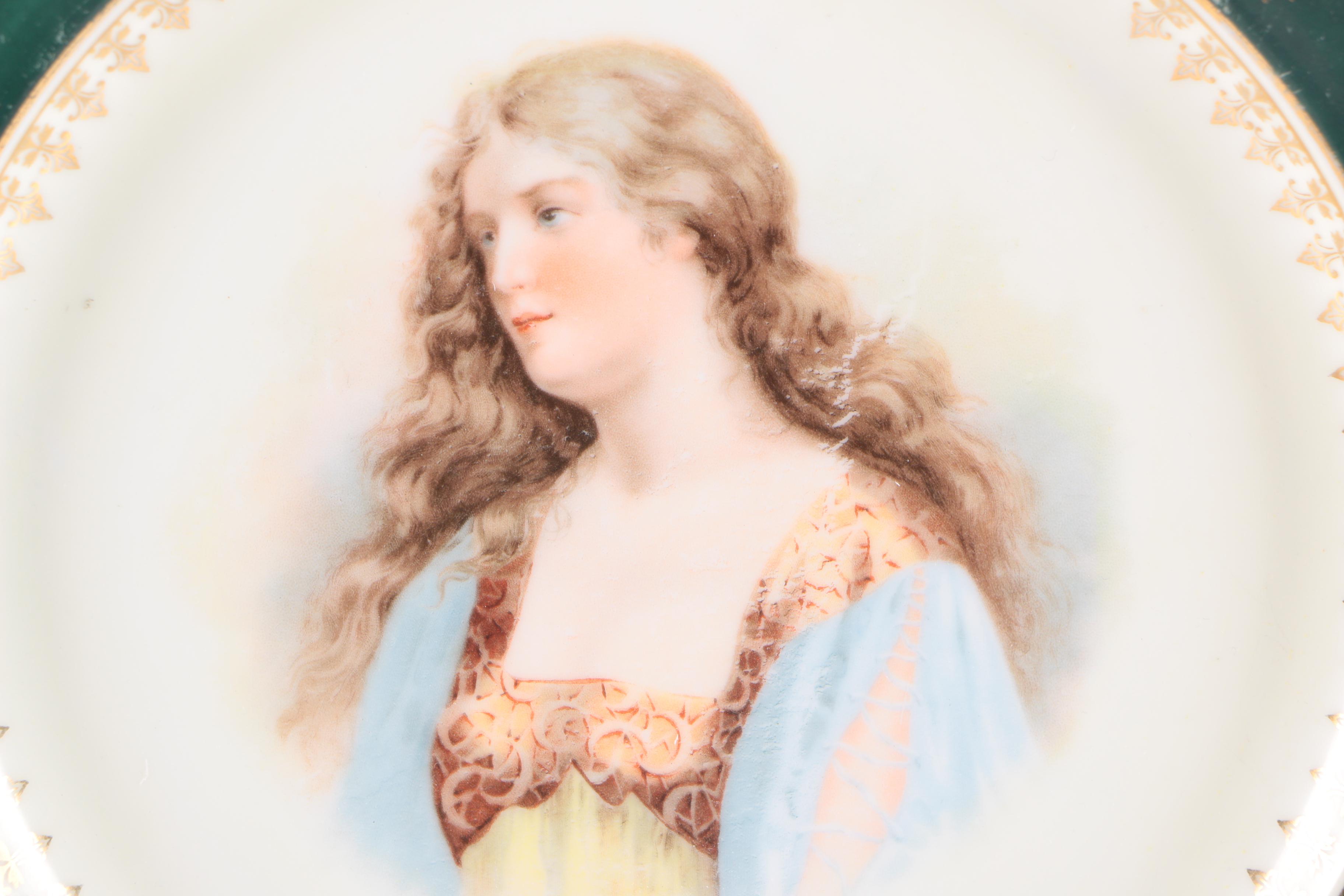 Vintage Porcelain Plates and Pen Holder