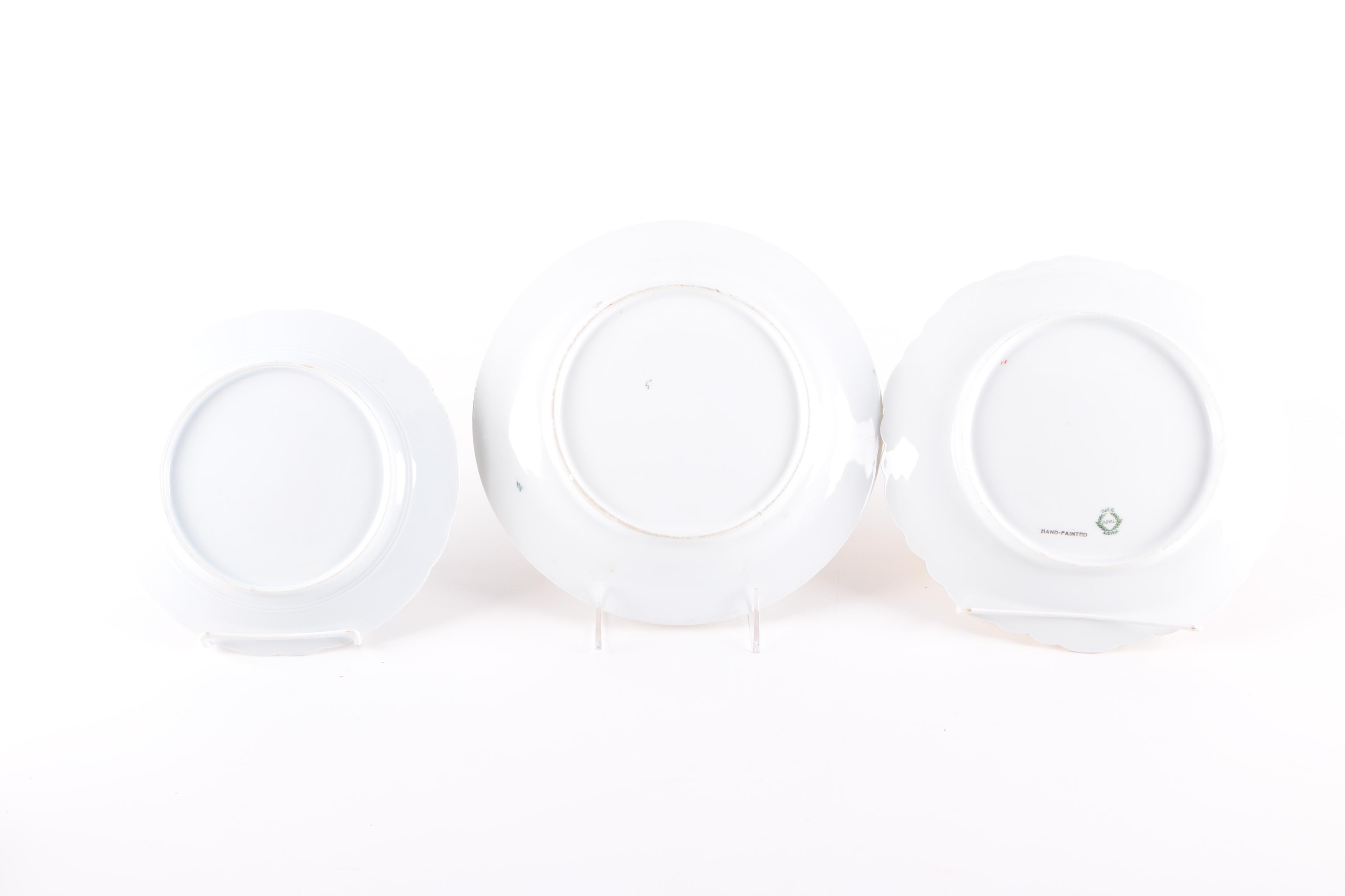 Vintage Porcelain Plates and Pen Holder